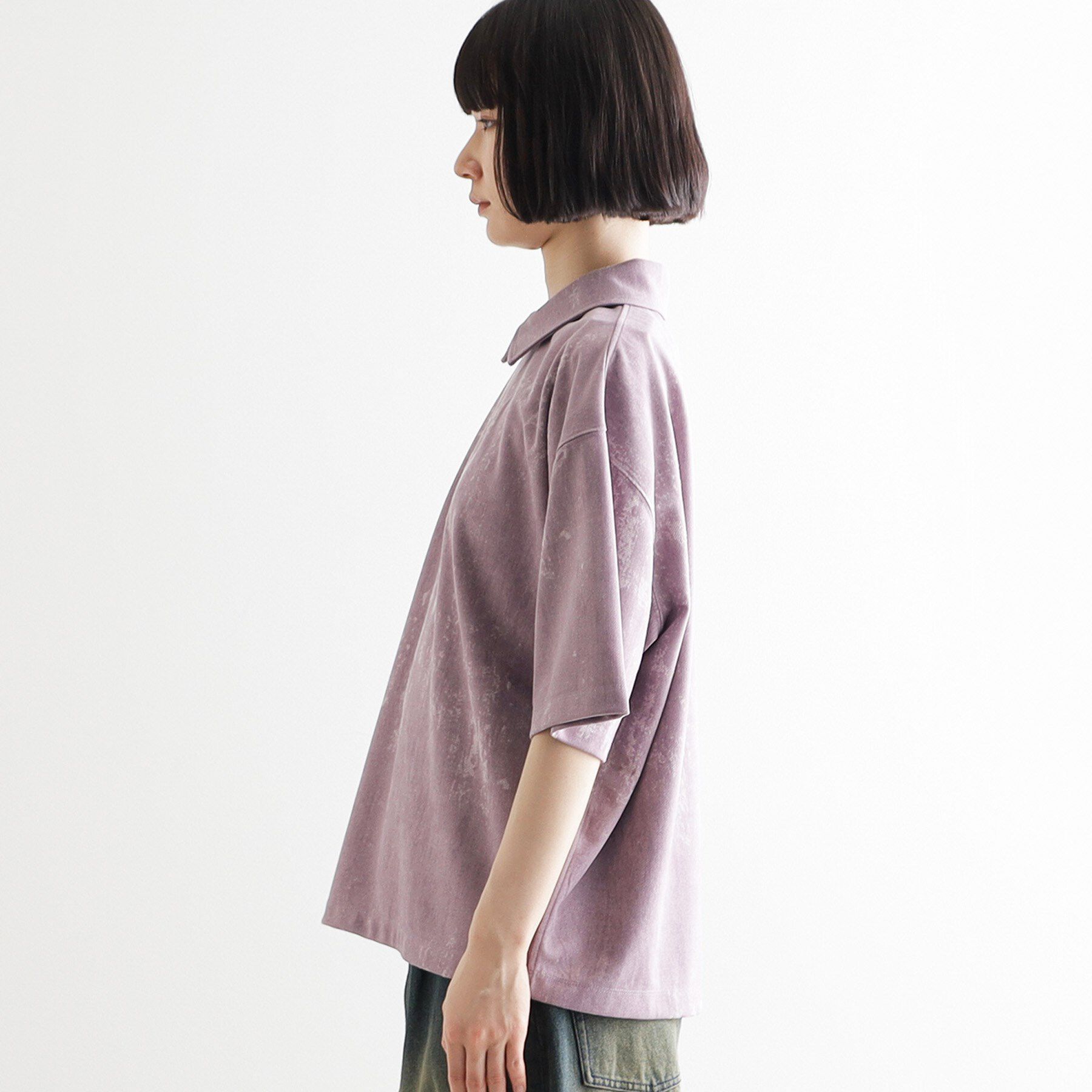 tk.TAKEO KIKUCHI「ヴィンテージライクハーフジップポロシャツ」|ポロシャツ|