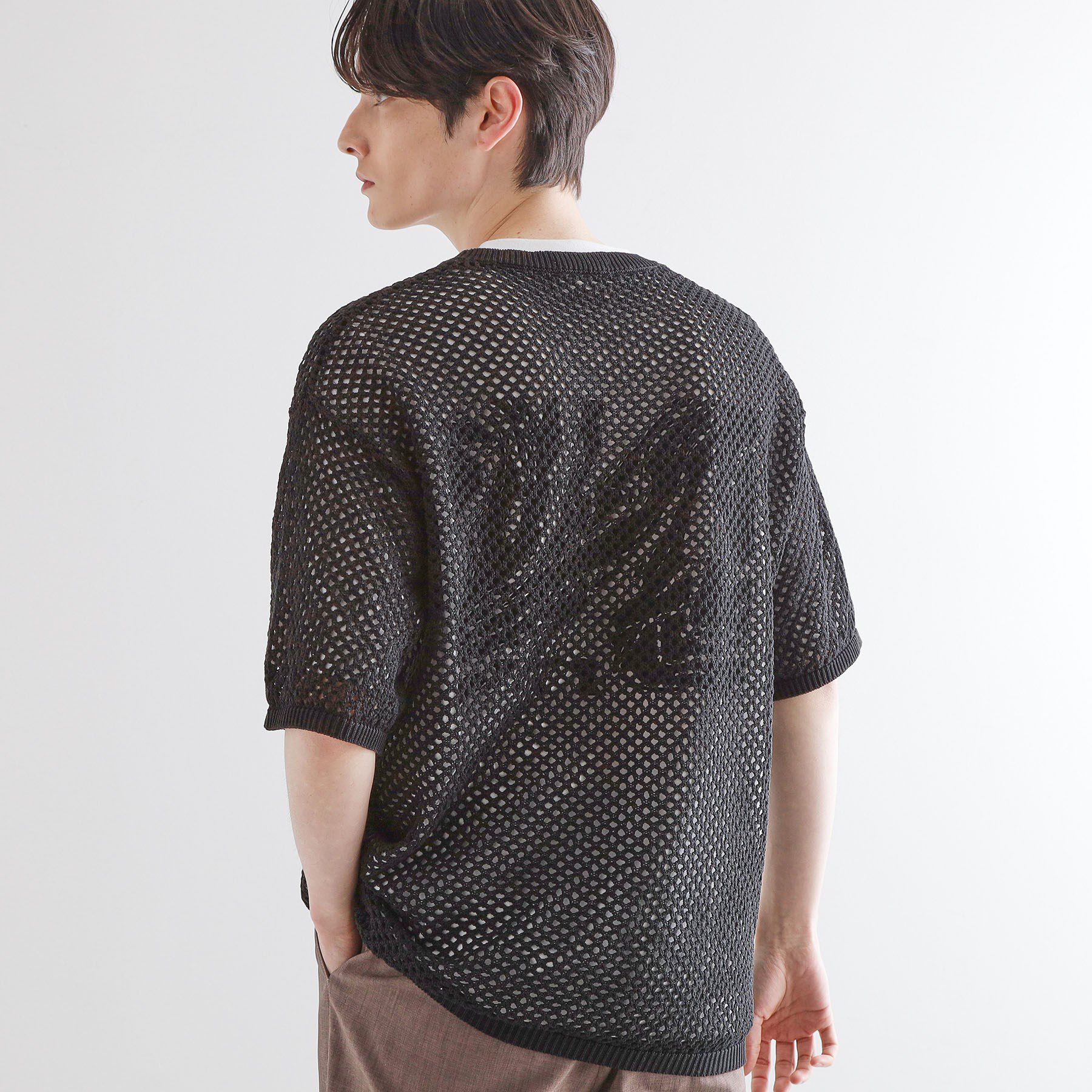 tk.TAKEO KIKUCHI「サマーメッシュアンサンブル」|Tシャツ・カットソー|ブラック(019)