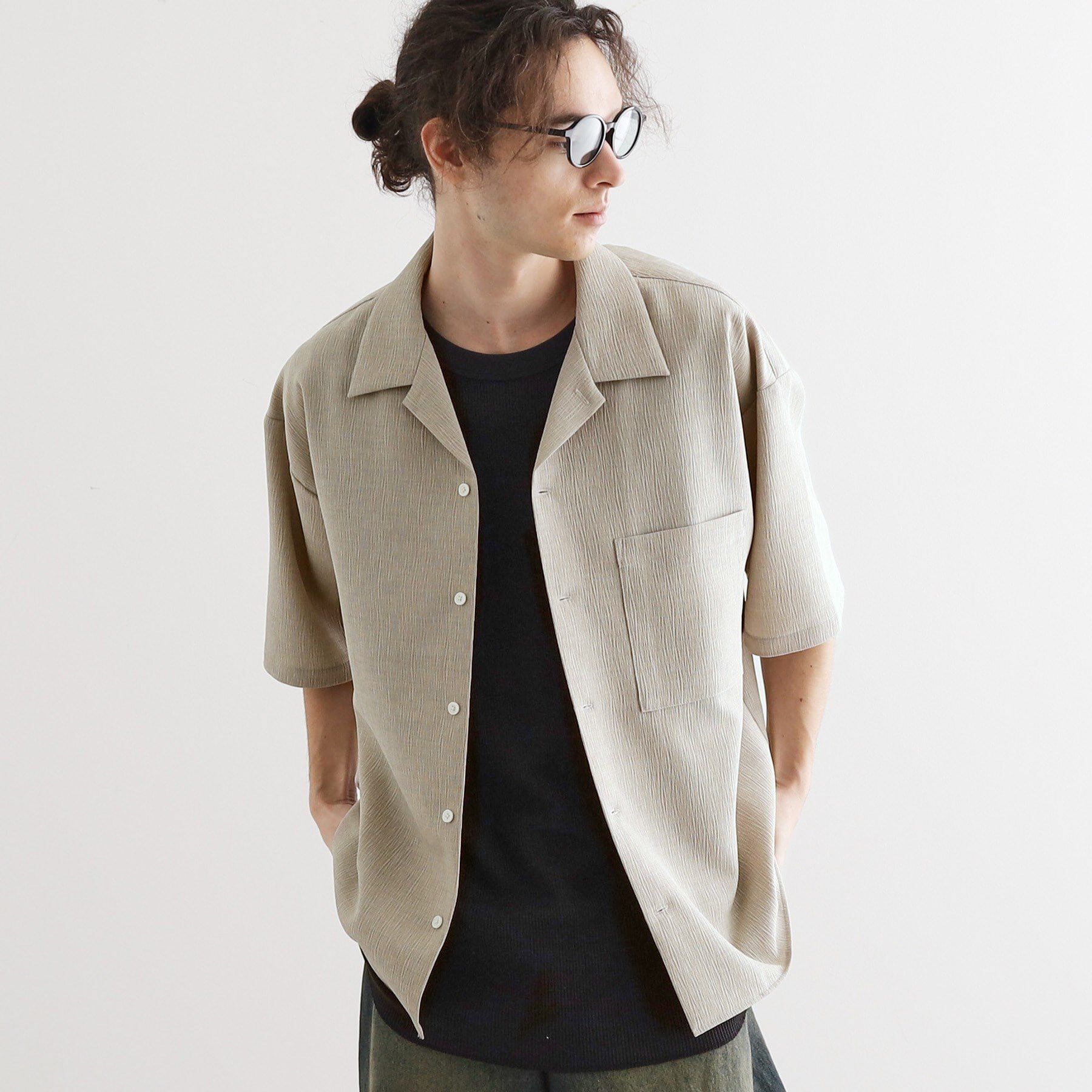 tk.TAKEO KIKUCHI「【セットアップ対応】テッククレープシャツ」|シャツ・ブラウス|ライトベージュ(05