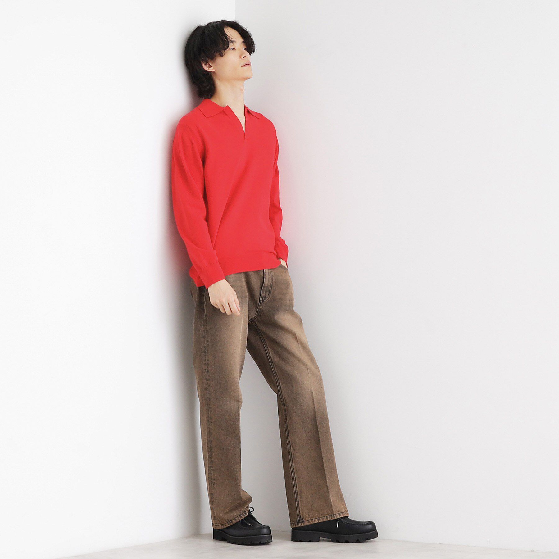 tk.TAKEO KIKUCHI「ハイゲージスキッパーコンパクトポロニット」|ニット・セーター|