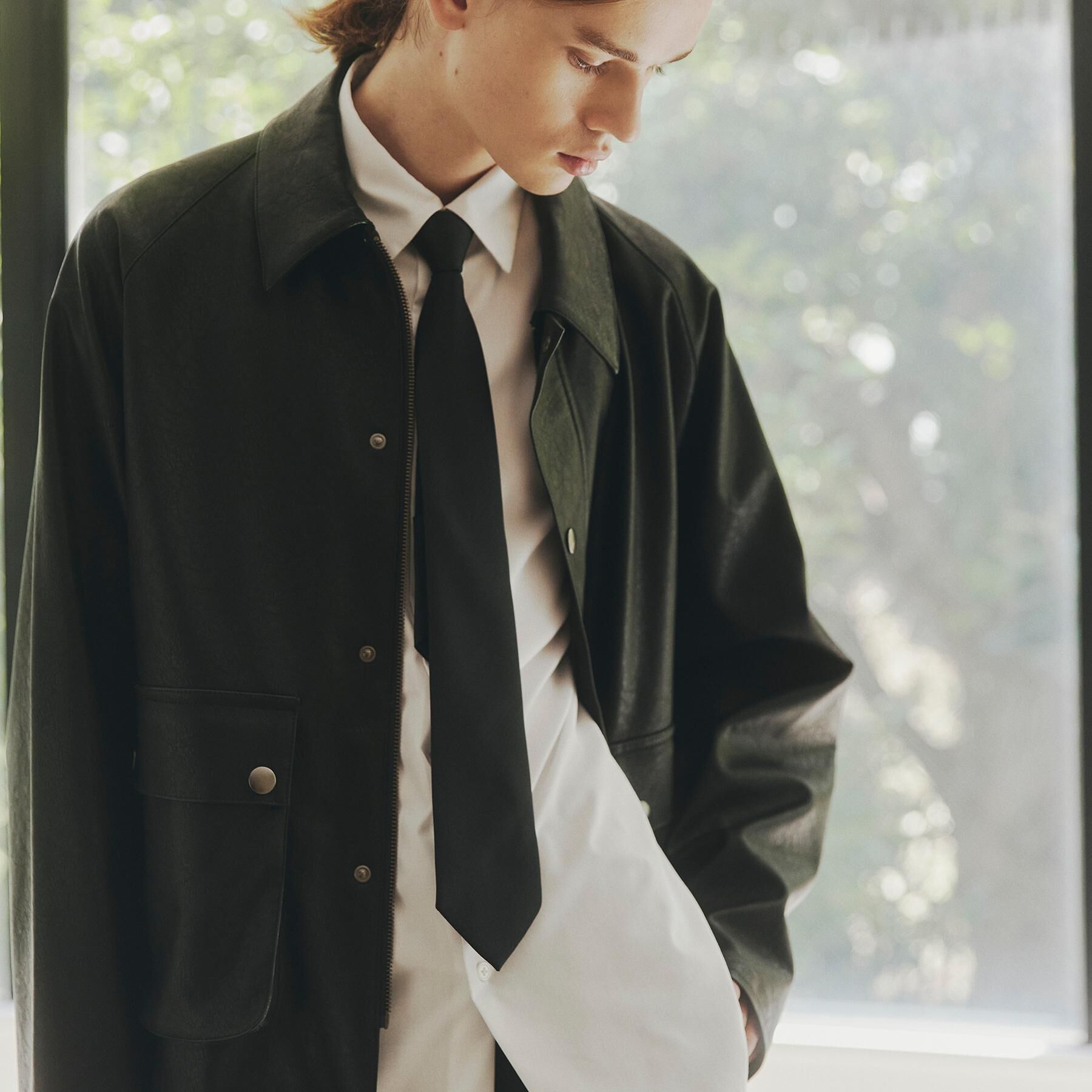 tk.TAKEO KIKUCHI「クラシックハンティングジャケット」|ブルゾン・スタジャン|ブラック(119)