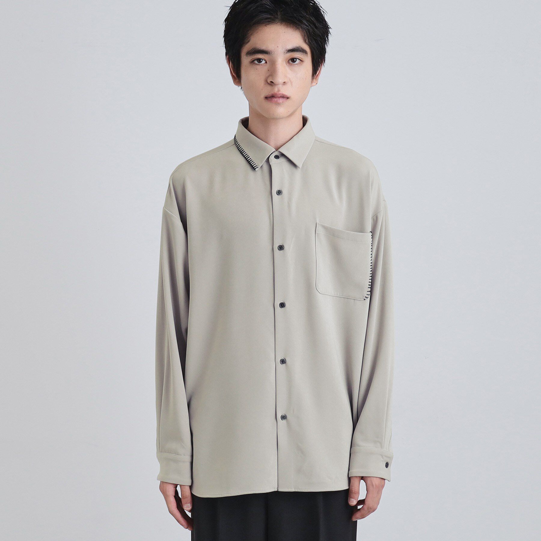 tk.TAKEO KIKUCHI「なめらかスエードタッチステッチシャツ」|シャツ・ブラウス|