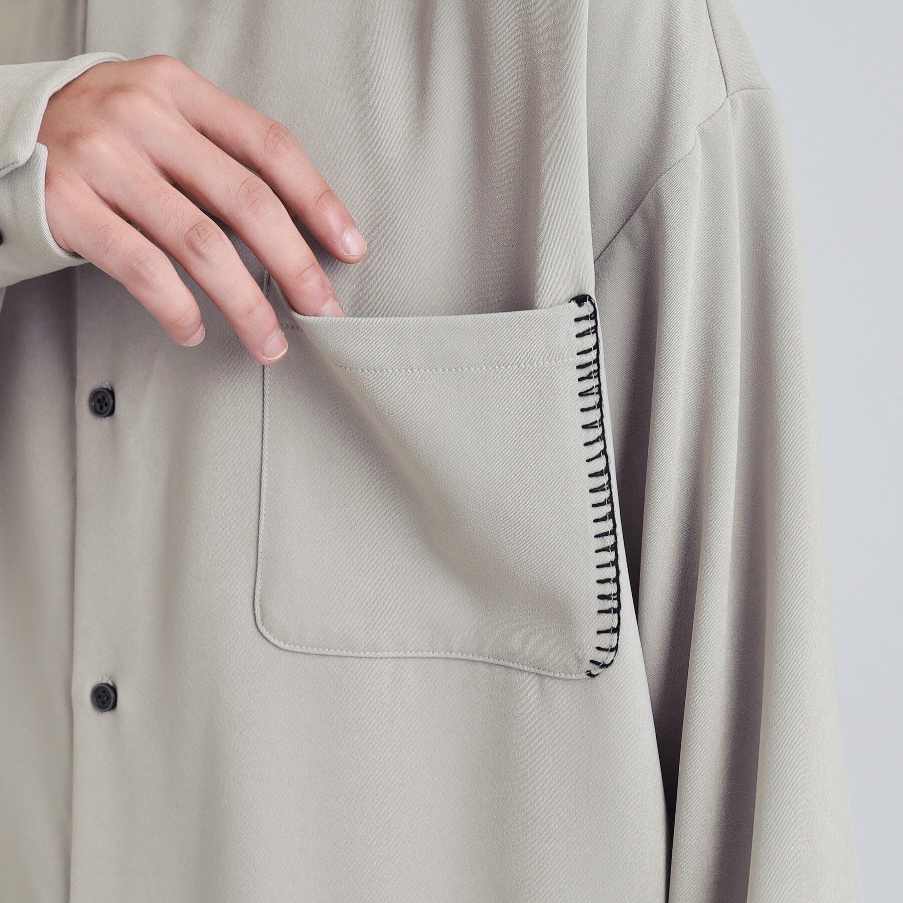 tk.TAKEO KIKUCHI「なめらかスエードタッチステッチシャツ」|シャツ・ブラウス|