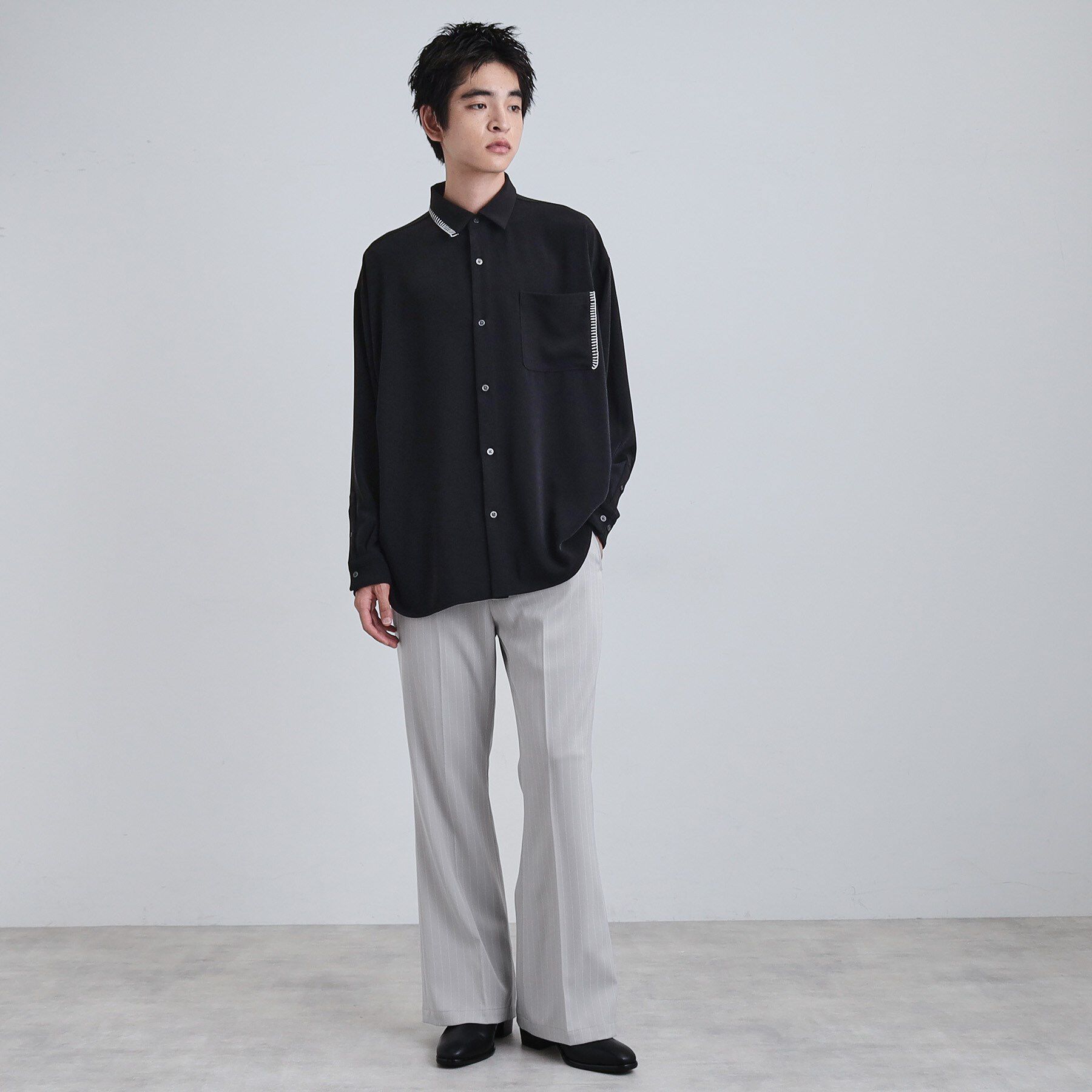 tk.TAKEO KIKUCHI「なめらかスエードタッチステッチシャツ」|シャツ・ブラウス|