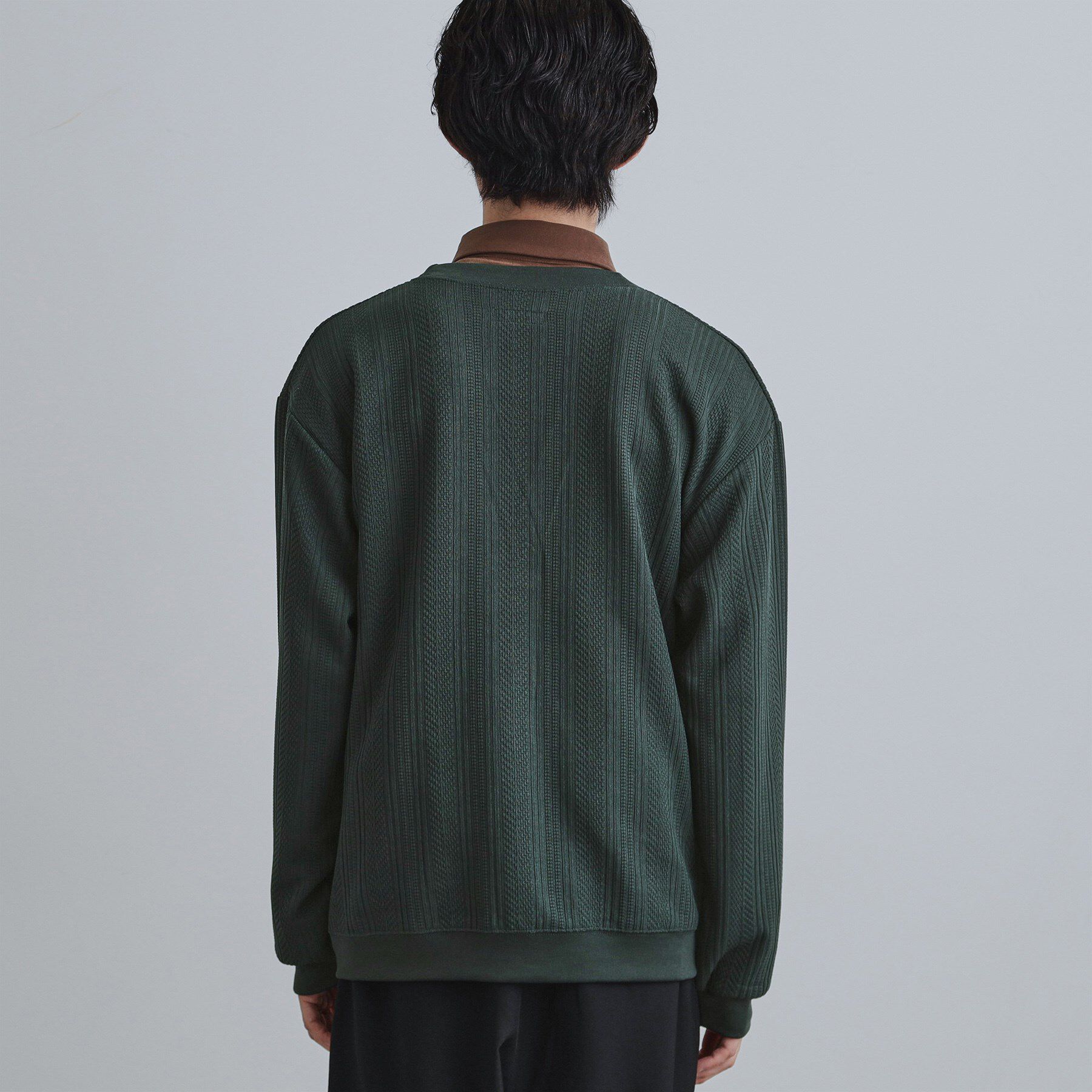 tk.TAKEO KIKUCHI「ニットライクジャカードカーディガン」|カーディガン|