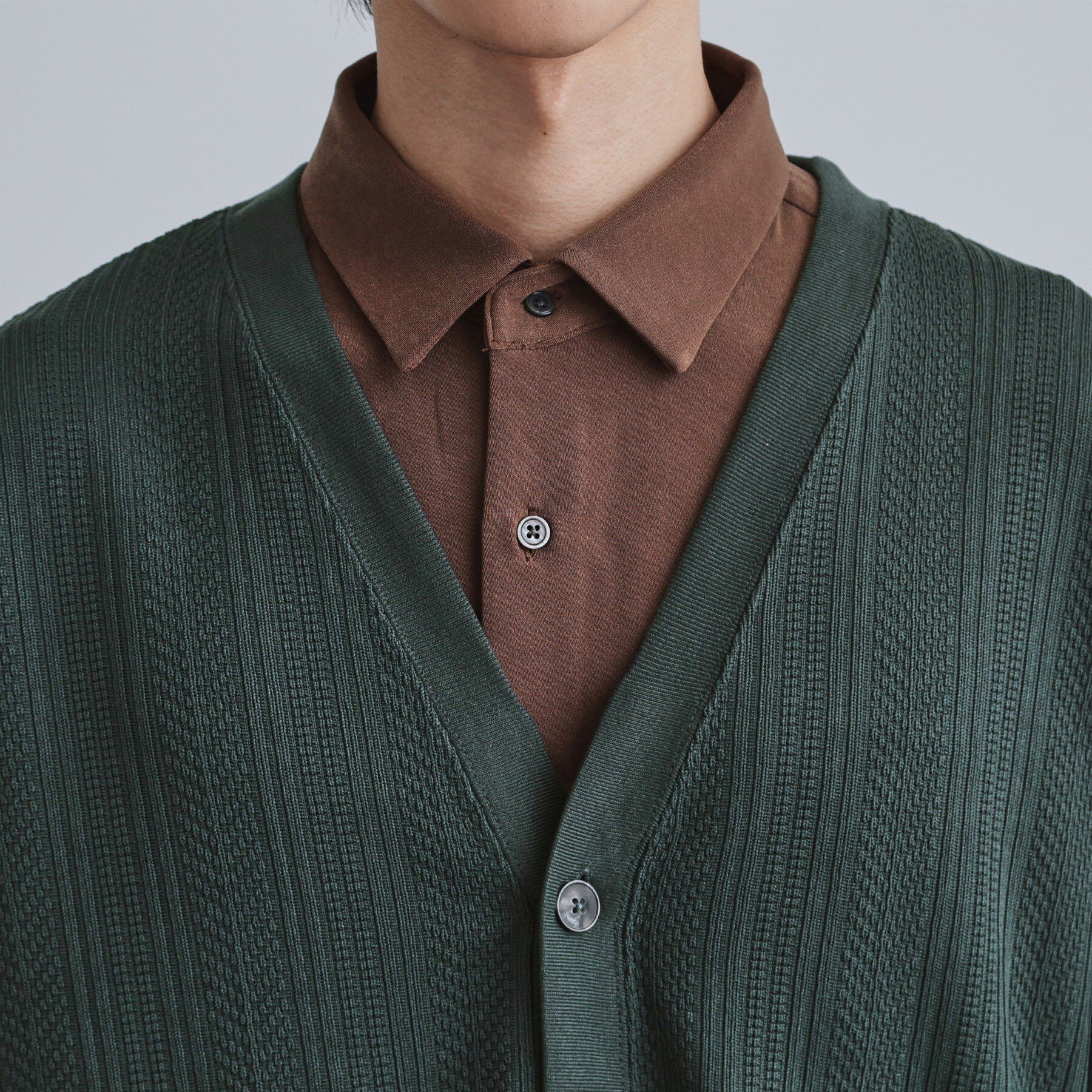 tk.TAKEO KIKUCHI「ニットライクジャカードカーディガン」|カーディガン|