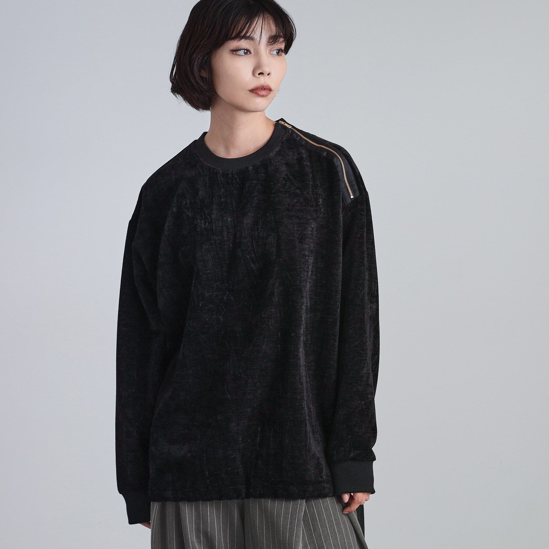 tk.TAKEO KIKUCHI「クラッシュベロアカットソー」|Tシャツ・カットソー|