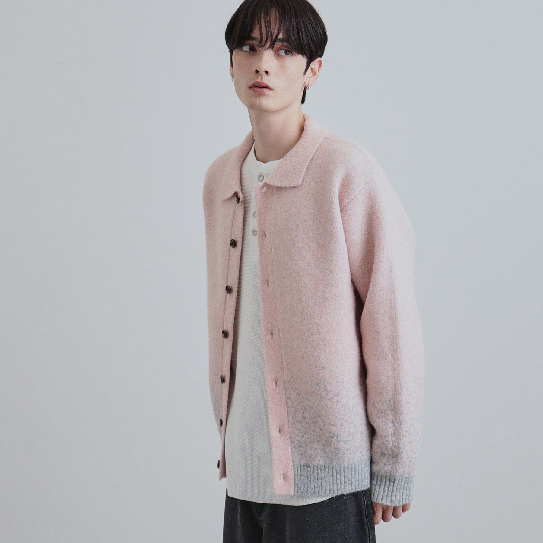 tk.TAKEO KIKUCHI「ミスティーシャギーカーディガン」|カーディガン|ピンク(071)