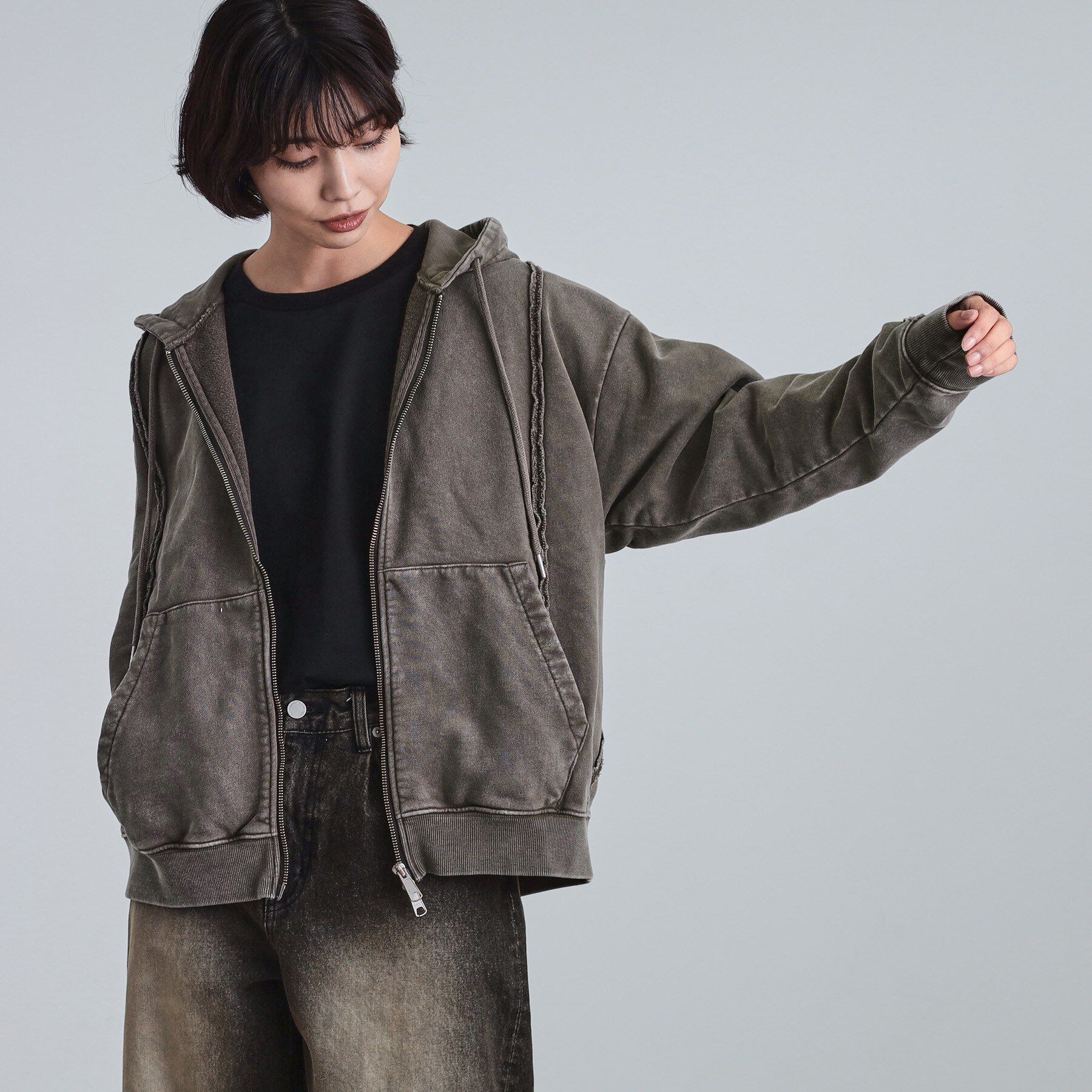 tk.TAKEO KIKUCHI「ヘヴィウェイトヴィンテージジップパーカ」|パーカー|