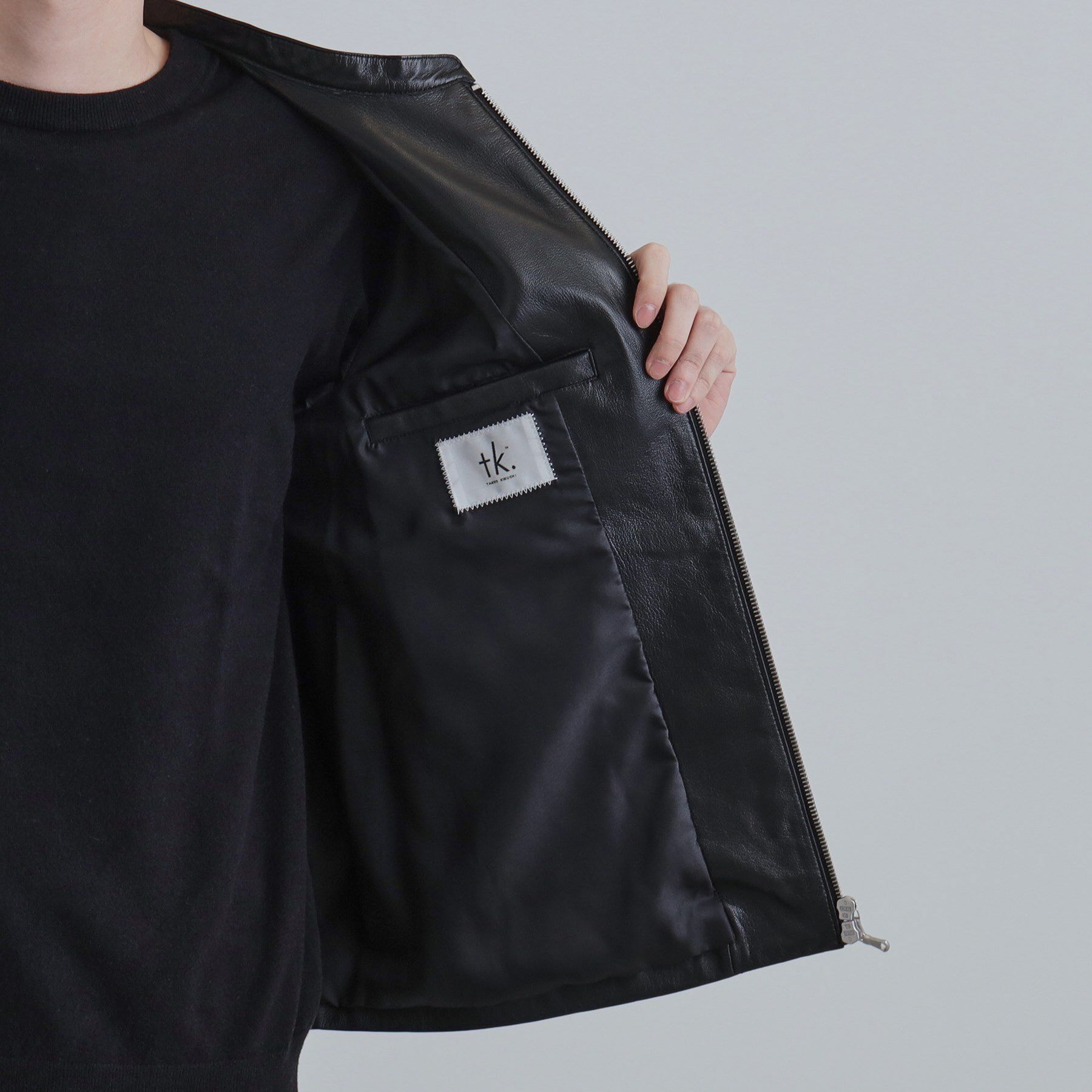 tk.TAKEO KIKUCHI「【本革】ラムレザーシングルライダース」|ライダースジャケット|