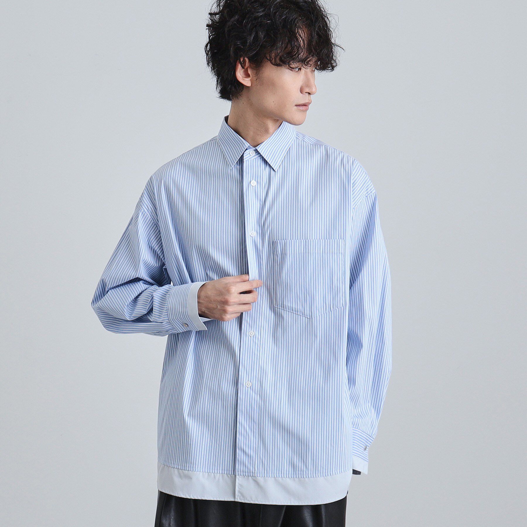 tk.TAKEO KIKUCHI「レイヤードストライプシャツ」|シャツ・ブラウス|