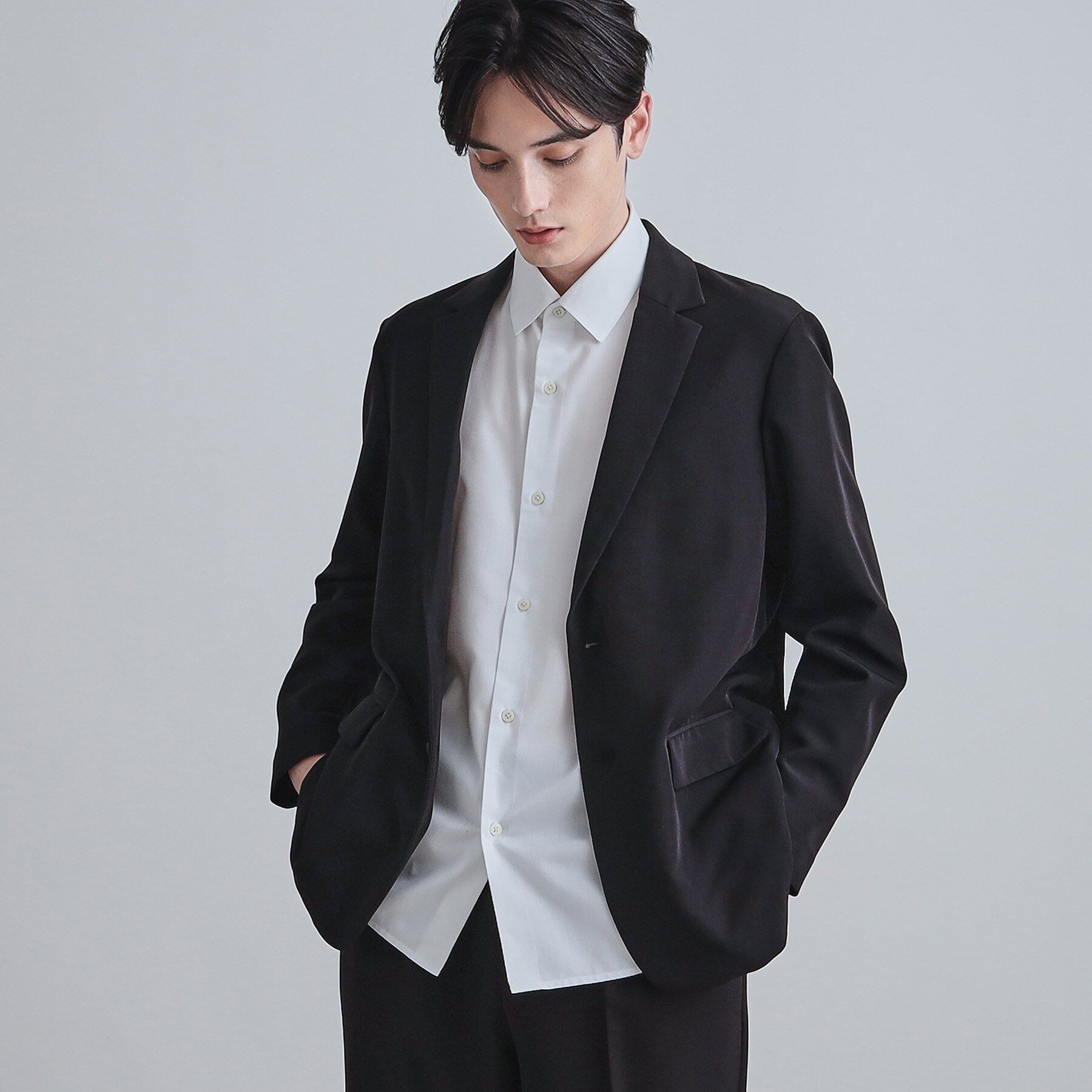 tk.TAKEO KIKUCHI「【セットアップ対応】360度ストレッチテーラードジャケット」|テーラードジャケット|ブラック(019)