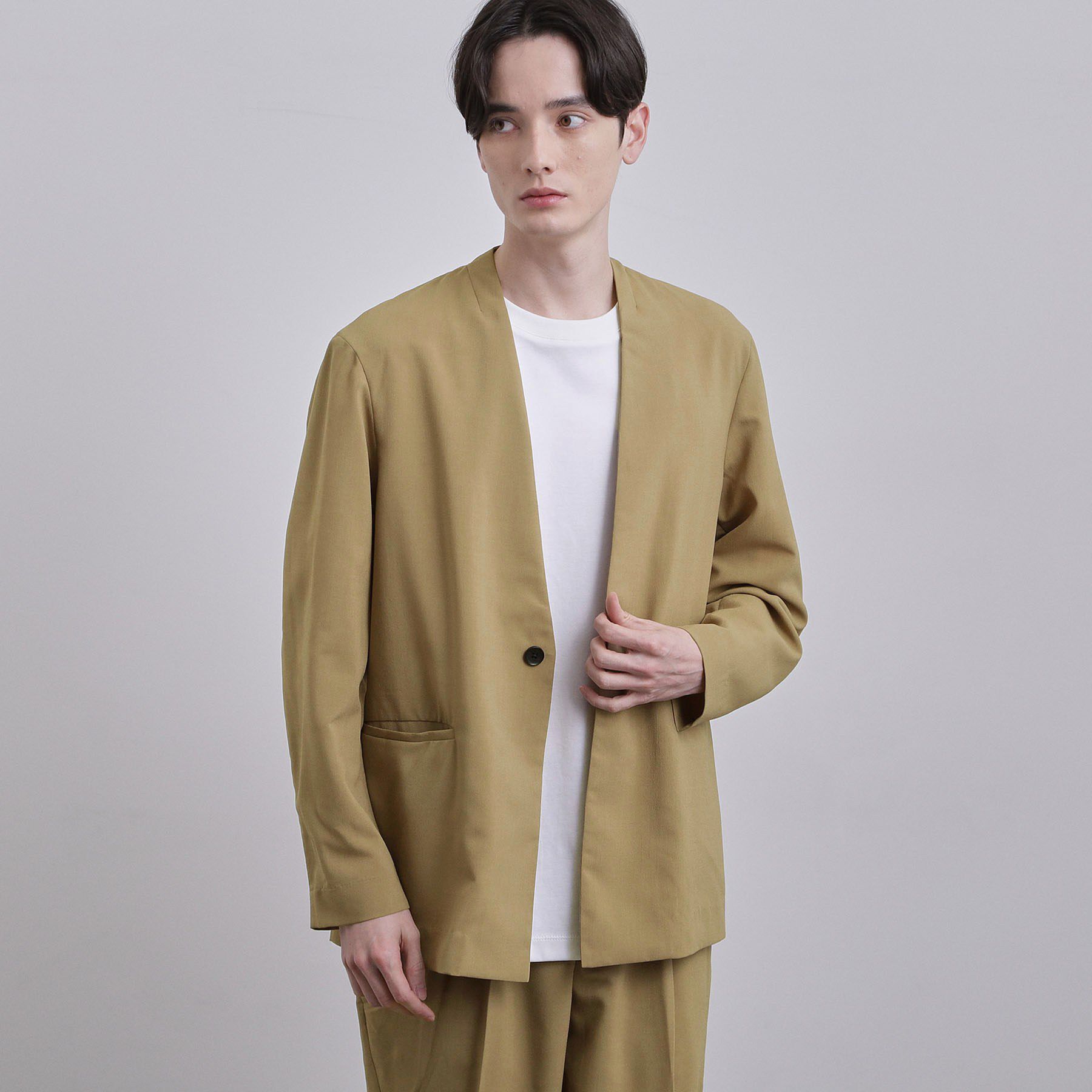 tk.TAKEO KIKUCHI「【上下2点セットアップ】AIRY DRY アソートセットアップ 吸水速乾/UVカット/マシーンウォッ」|スーツ|ベージュ(152)