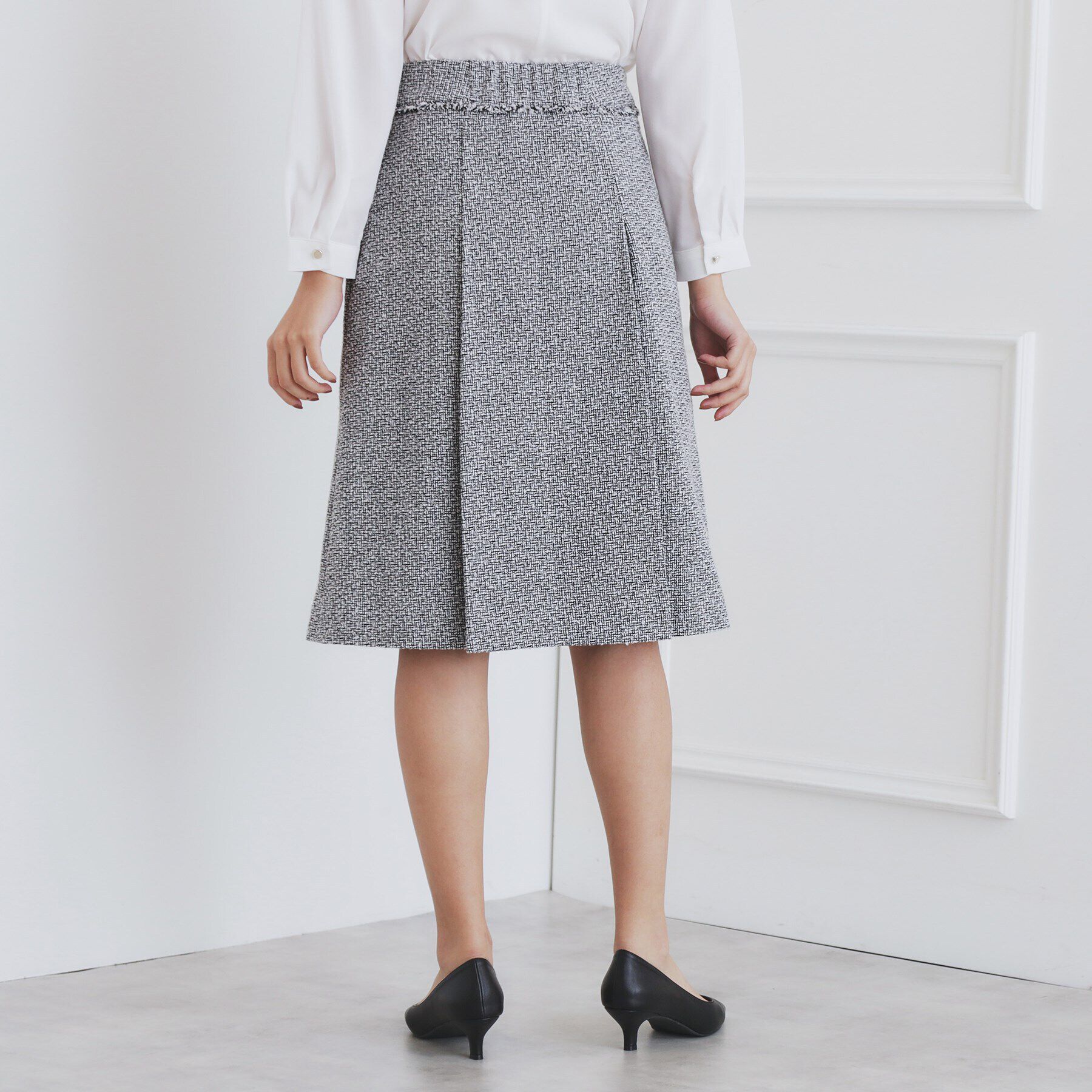 index「＜通勤・セレモニー/セットアップ対応＞Aラインツイードスカート【洗える】」|スカート|