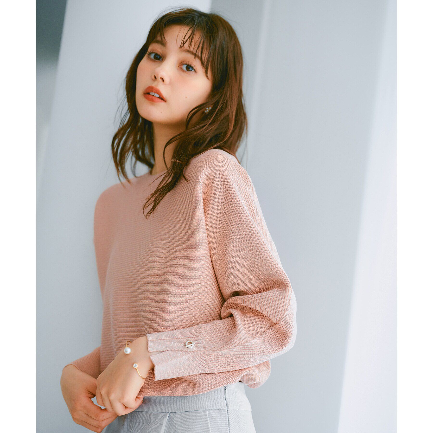 index「《5color》ドルマンリブニット【洗濯機洗い可/抗ピル】」|ニット・セーター|