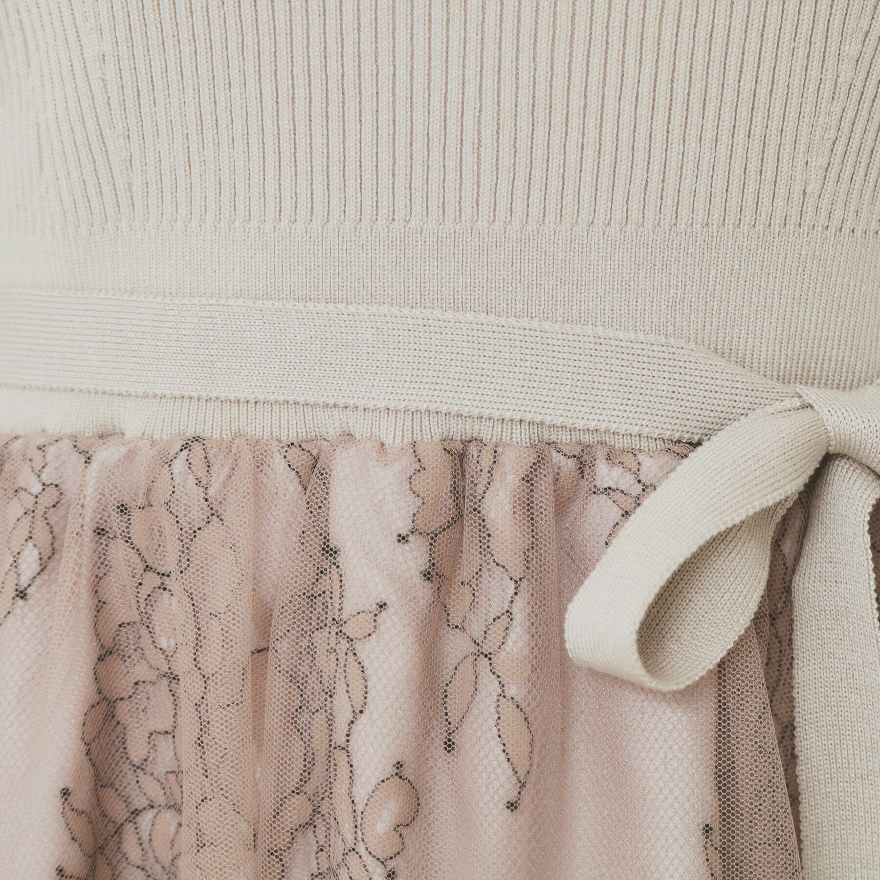 index「チュールレーススカートドッキングワンピース【洗濯機洗い可】」|ワンピース|