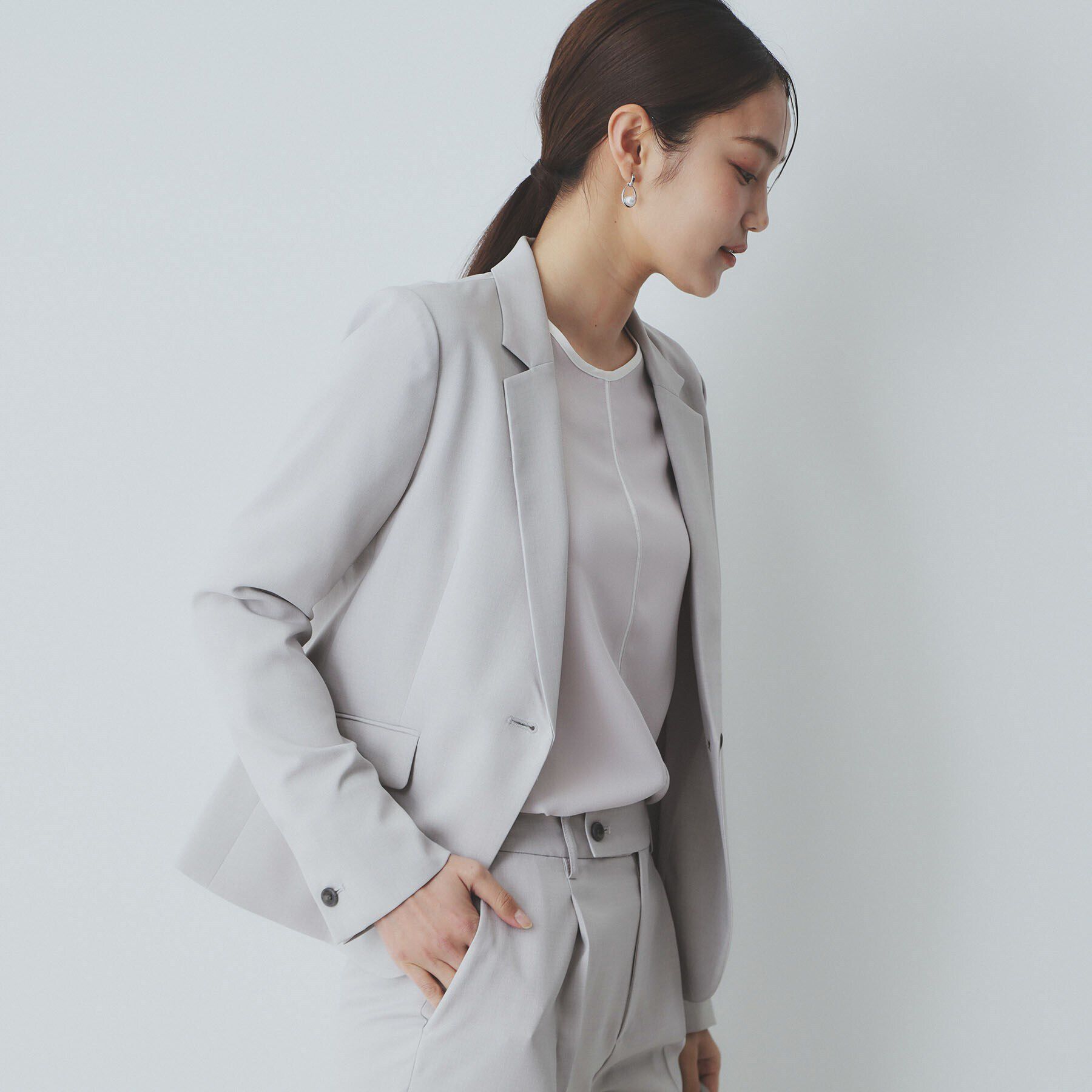index「ドライタッチストレッチテーラードジャケット//セットアップ対応【洗濯機洗い可/イージーアイロン】」|テーラードジャケット|