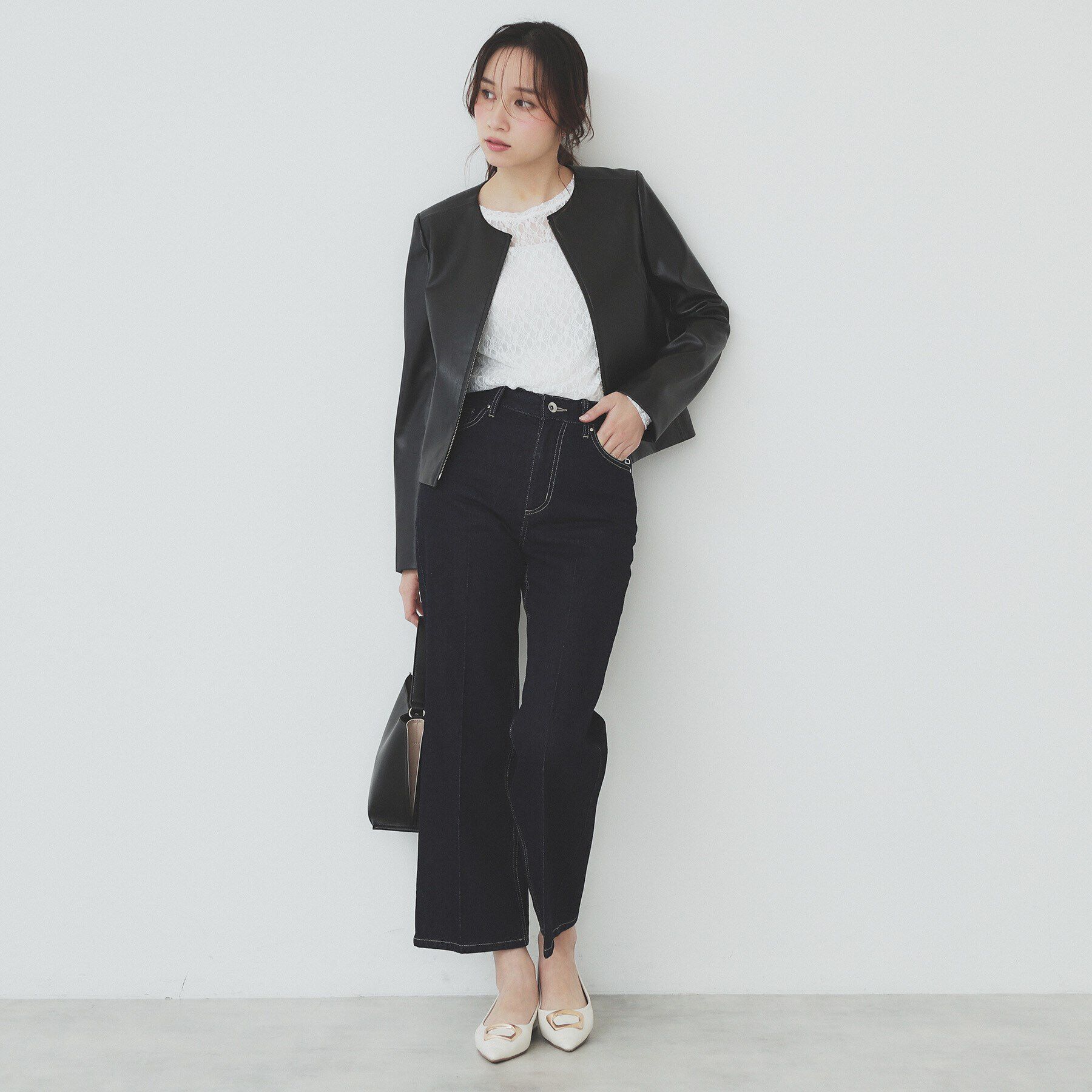 index「シアーフラワーストレッチトップス【洗濯機洗い可】」|Tシャツ・カットソー|