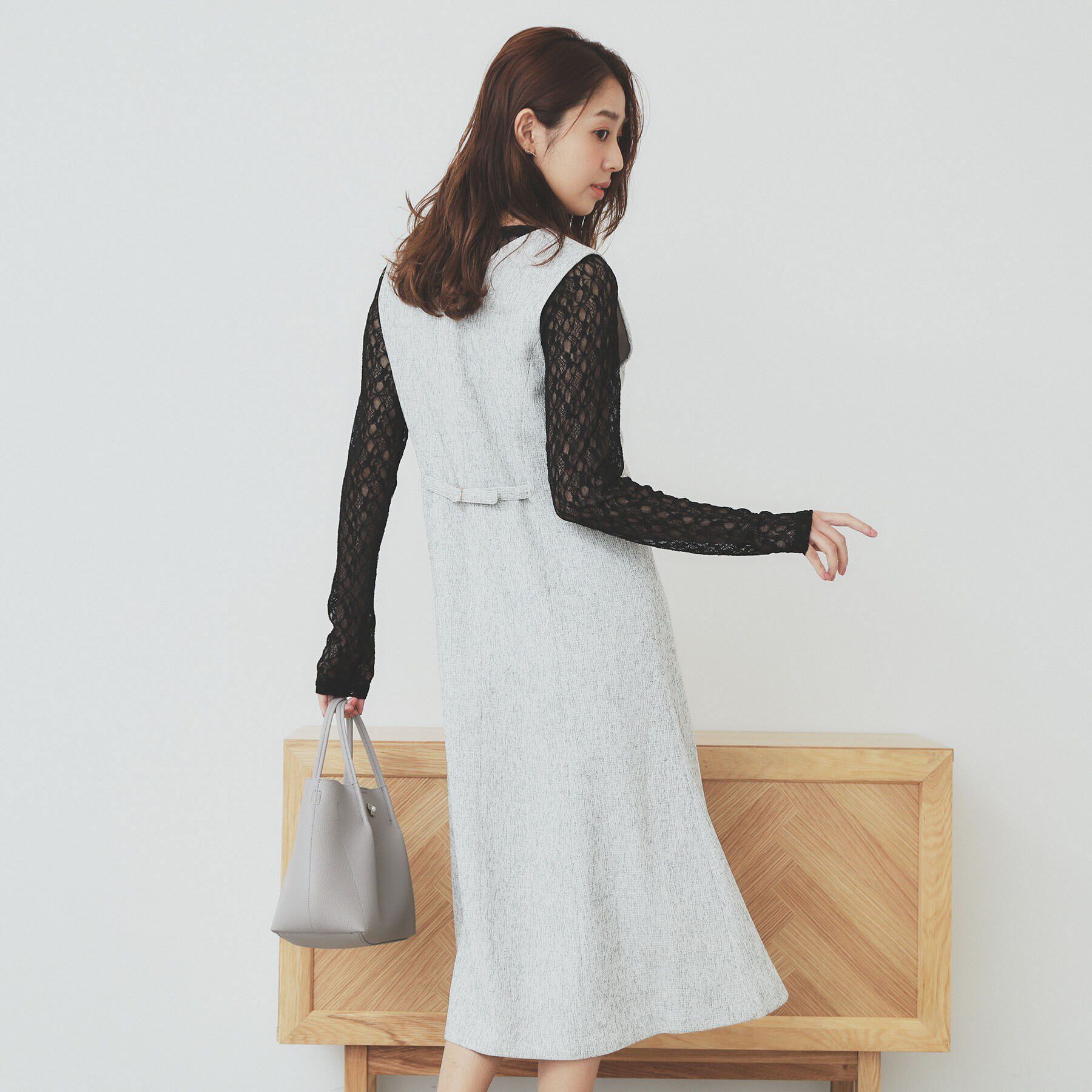 index「サマーツイードジャンパースカート【洗濯機洗い可/イージーアイロン】」|ワンピース|