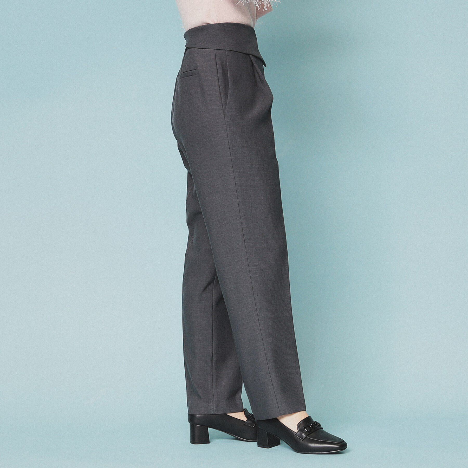 index「ウエスト折り返しテーパードパンツ【洗濯機洗い可/防シワ】」|その他|