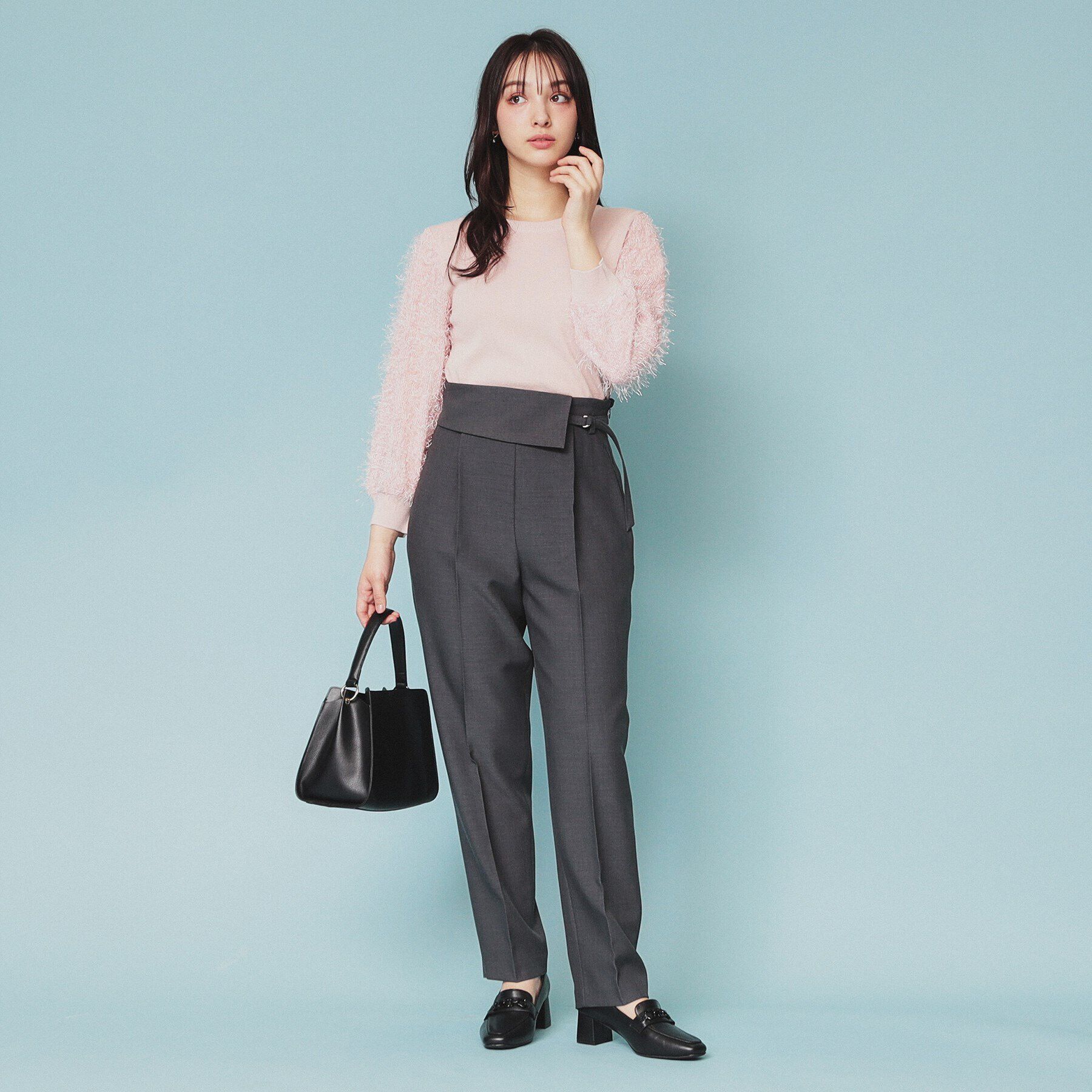 index「ウエスト折り返しテーパードパンツ【洗濯機洗い可/防シワ】」|その他|