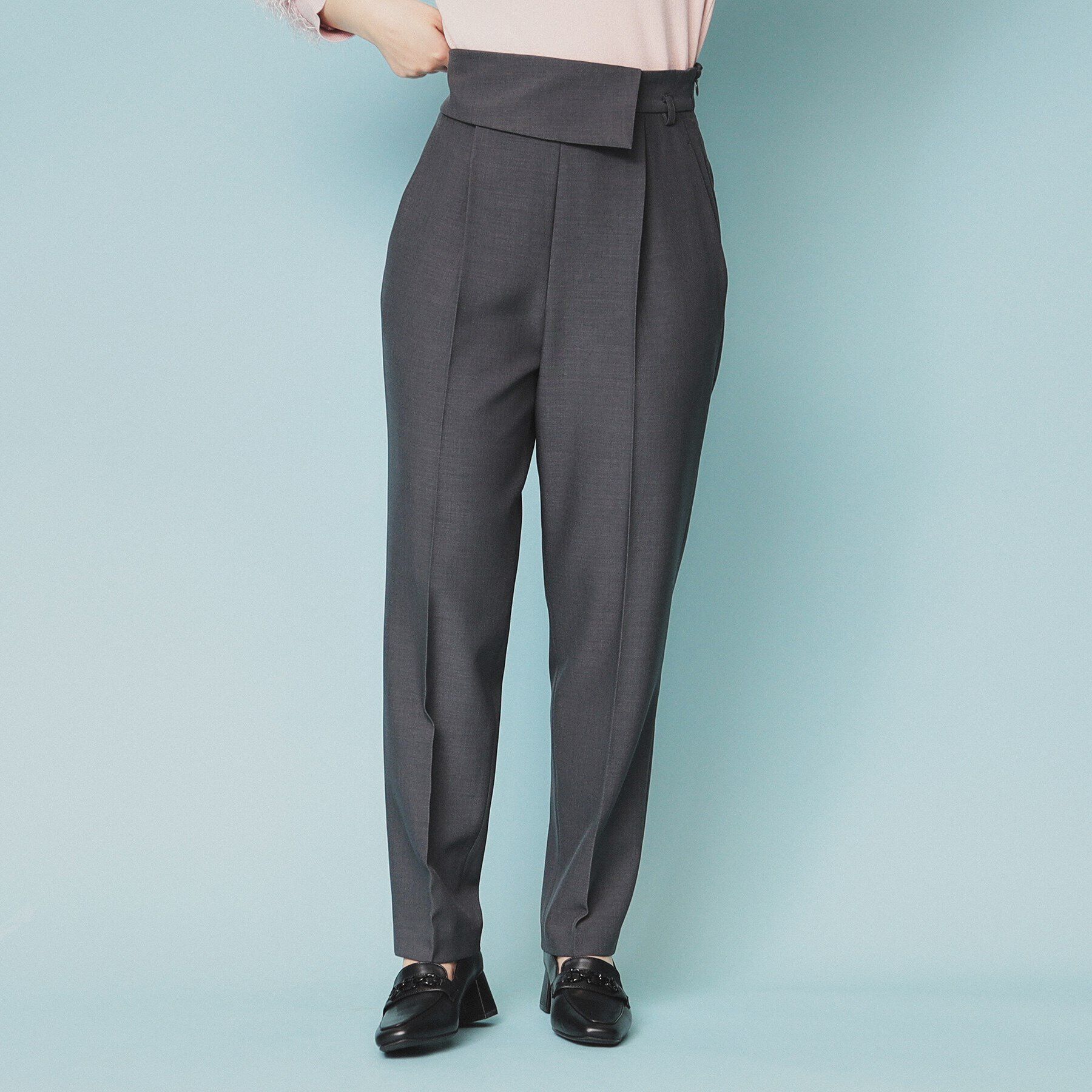 index「ウエスト折り返しテーパードパンツ【洗濯機洗い可/防シワ】」|その他|