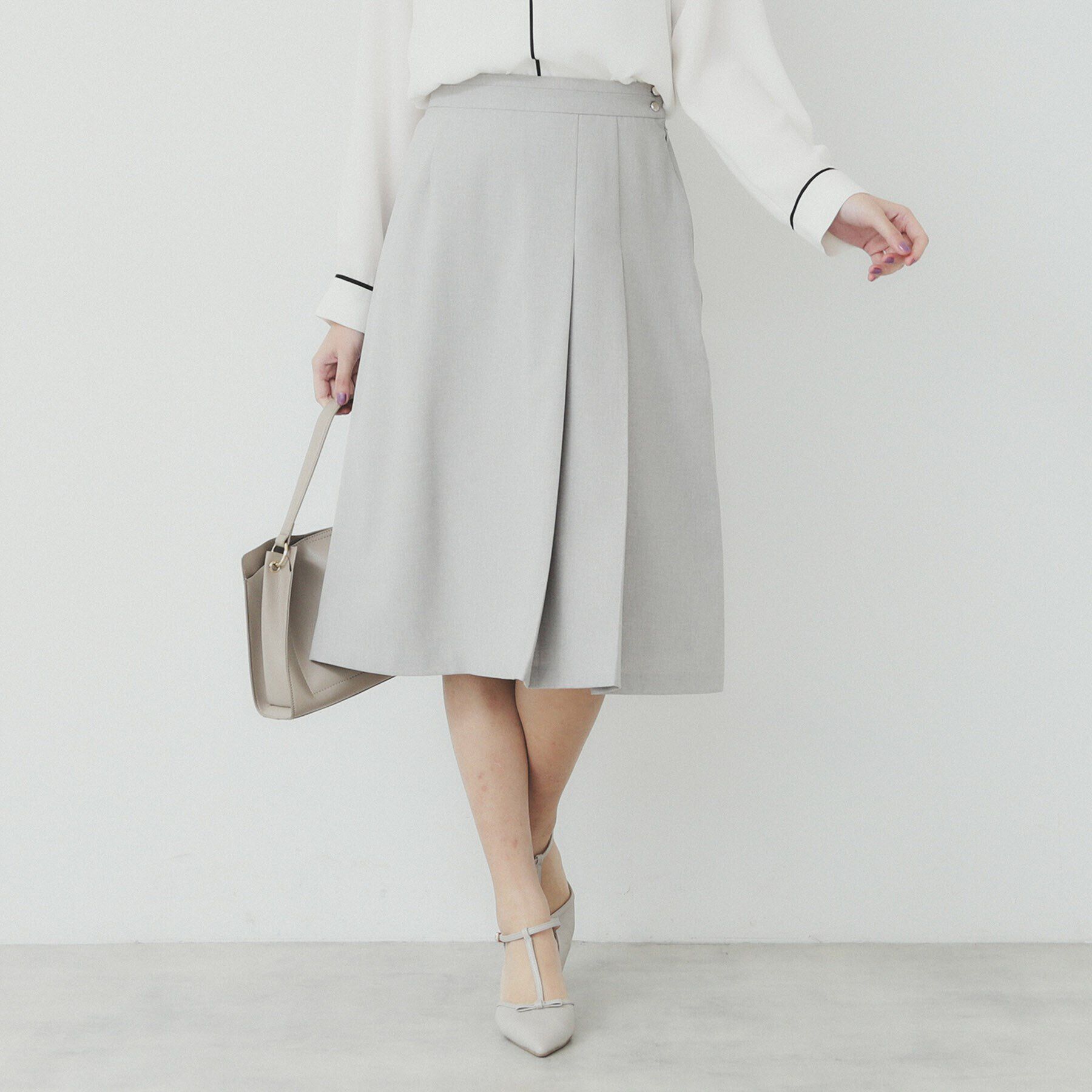 index「Aラインフレアスカート/セットアップ対応可【洗濯機洗い可/イージーアイロン/抗ピル】」|スカート|グレー(012)