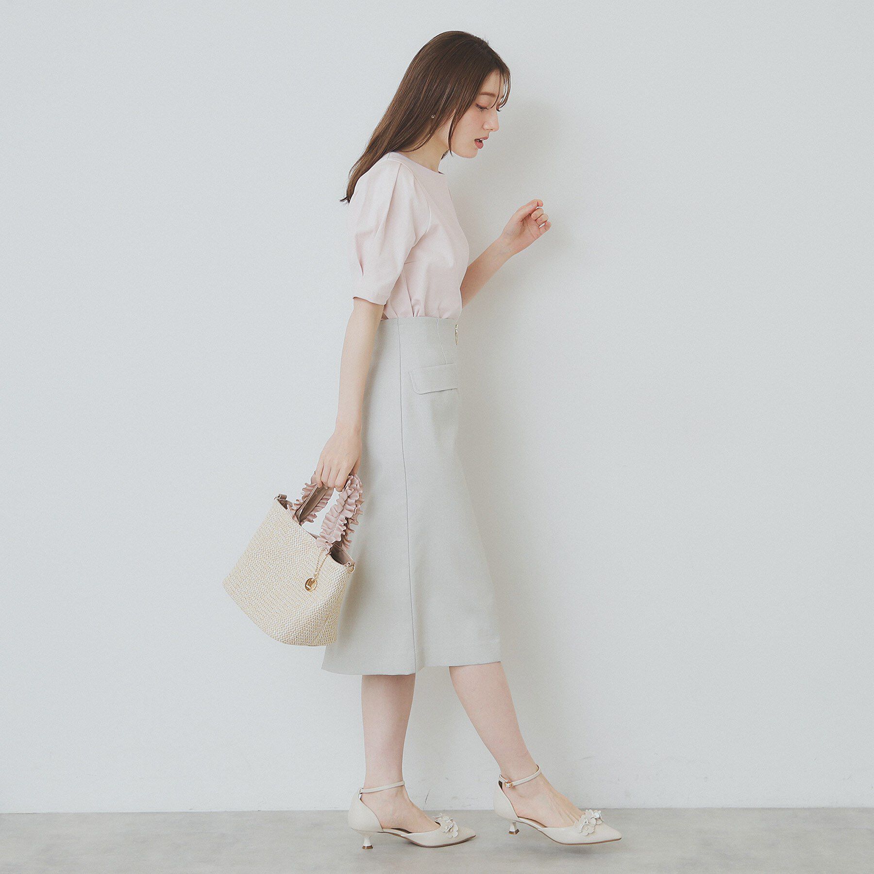 index「《10色展開/XS-LLサイズ》コットンスムースタックスリーブトップス【UV/接触冷感/洗濯機洗い可」|Tシャツ・カットソー|