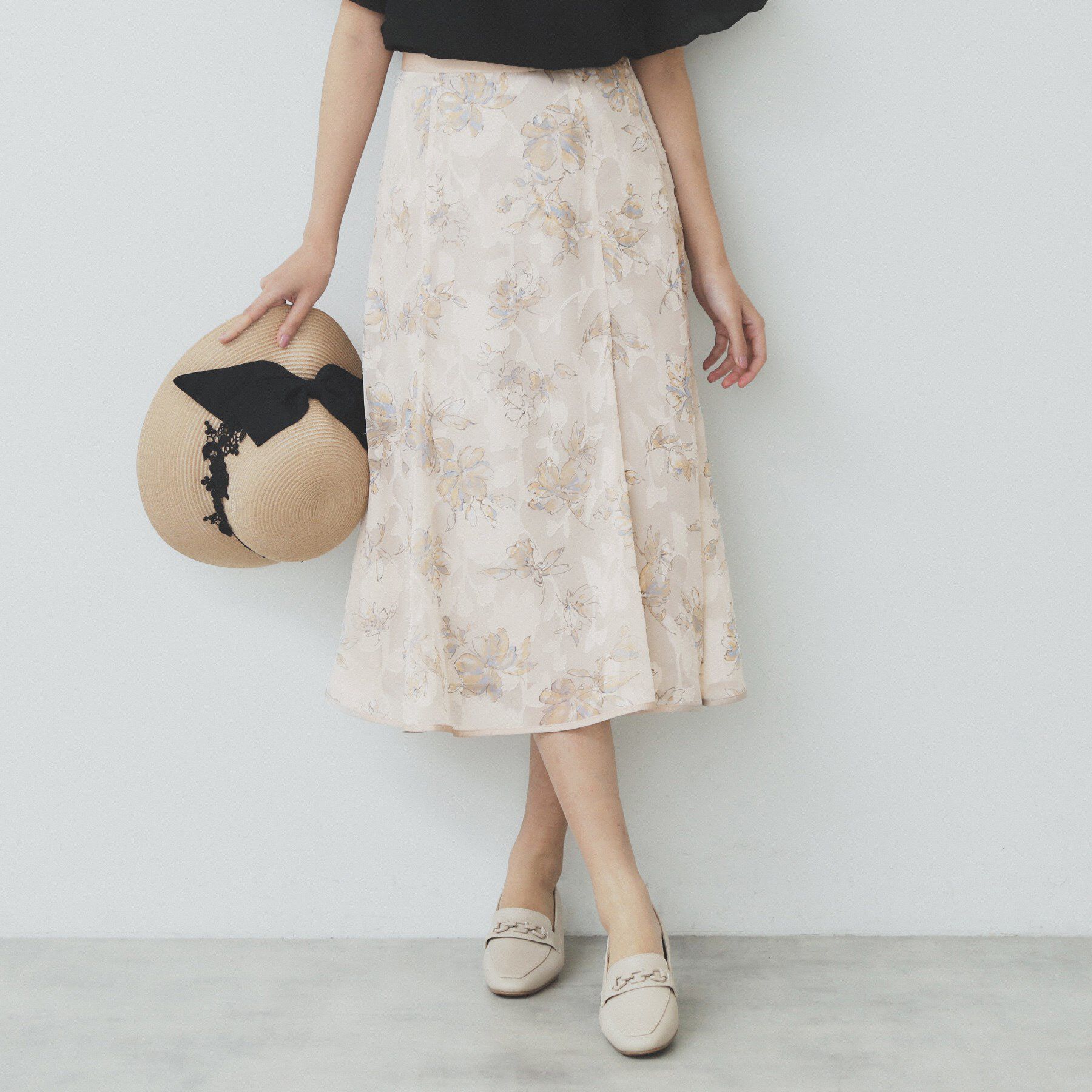 index「花柄マーメイドフレアスカート【洗濯機洗い可】」|スカート|