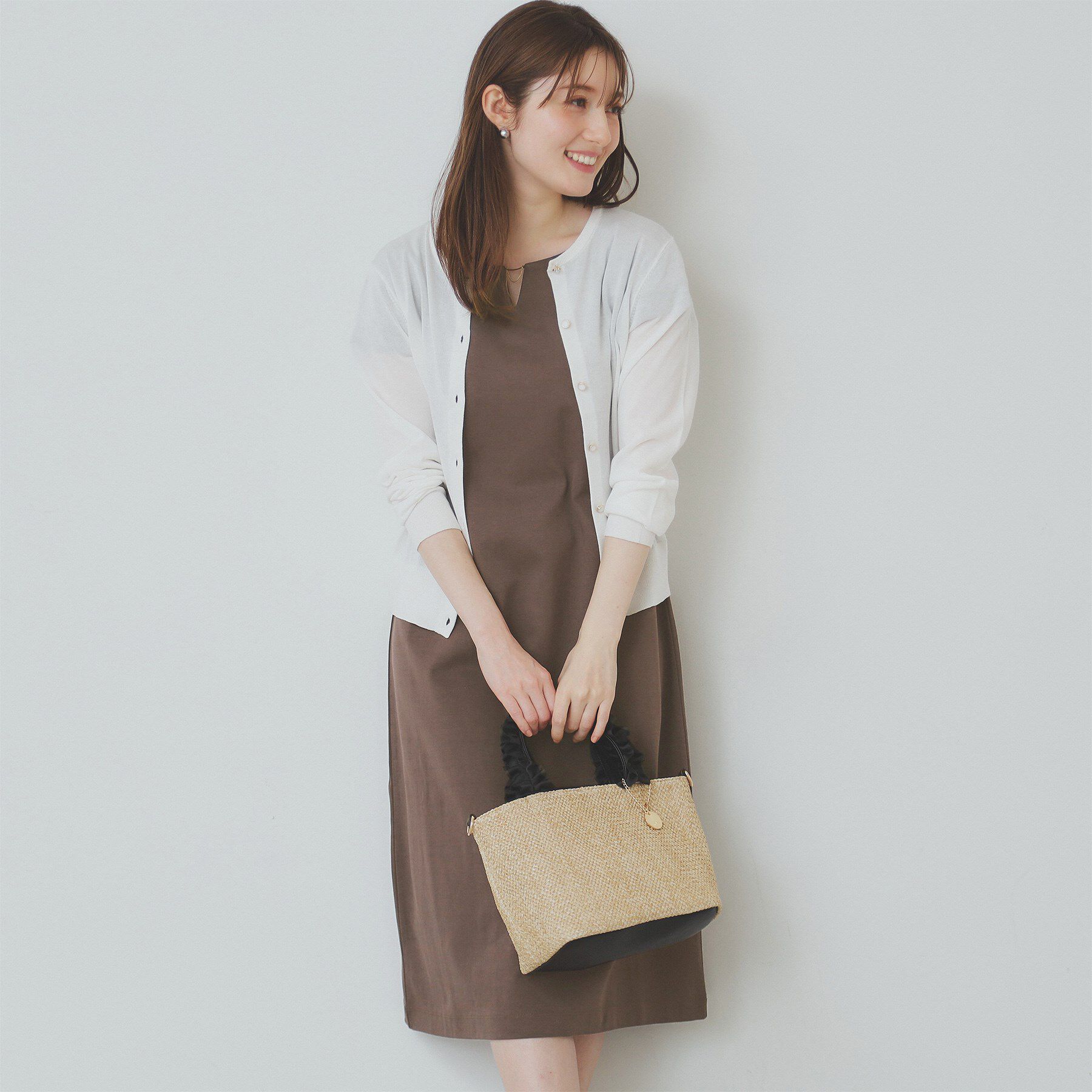 index「《5色展開/XS-3Lサイズ》Iラインシルエットワンピース【UV/接触冷感/洗濯機洗い可】」|ワンピース|