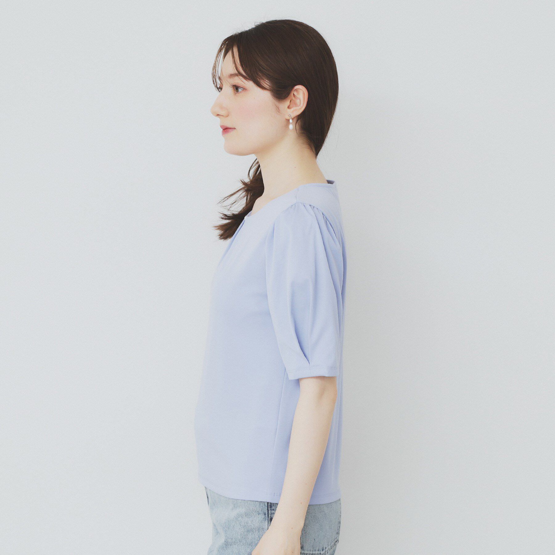 index「フロントパール調タックパフトップス【UV/接触冷感/洗濯機洗い可】」|Tシャツ・カットソー|
