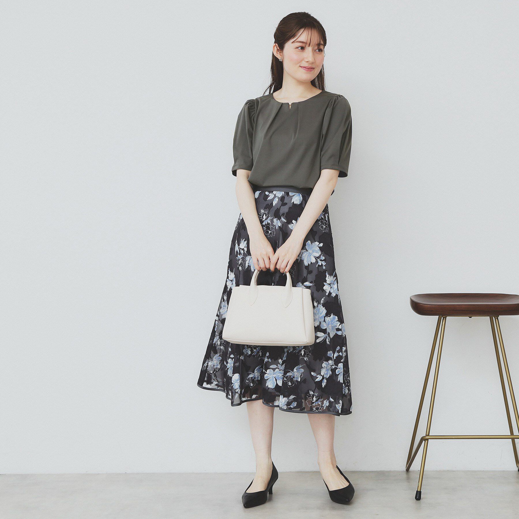 index「フロントパール調タックパフトップス【UV/接触冷感/洗濯機洗い可】」|Tシャツ・カットソー|