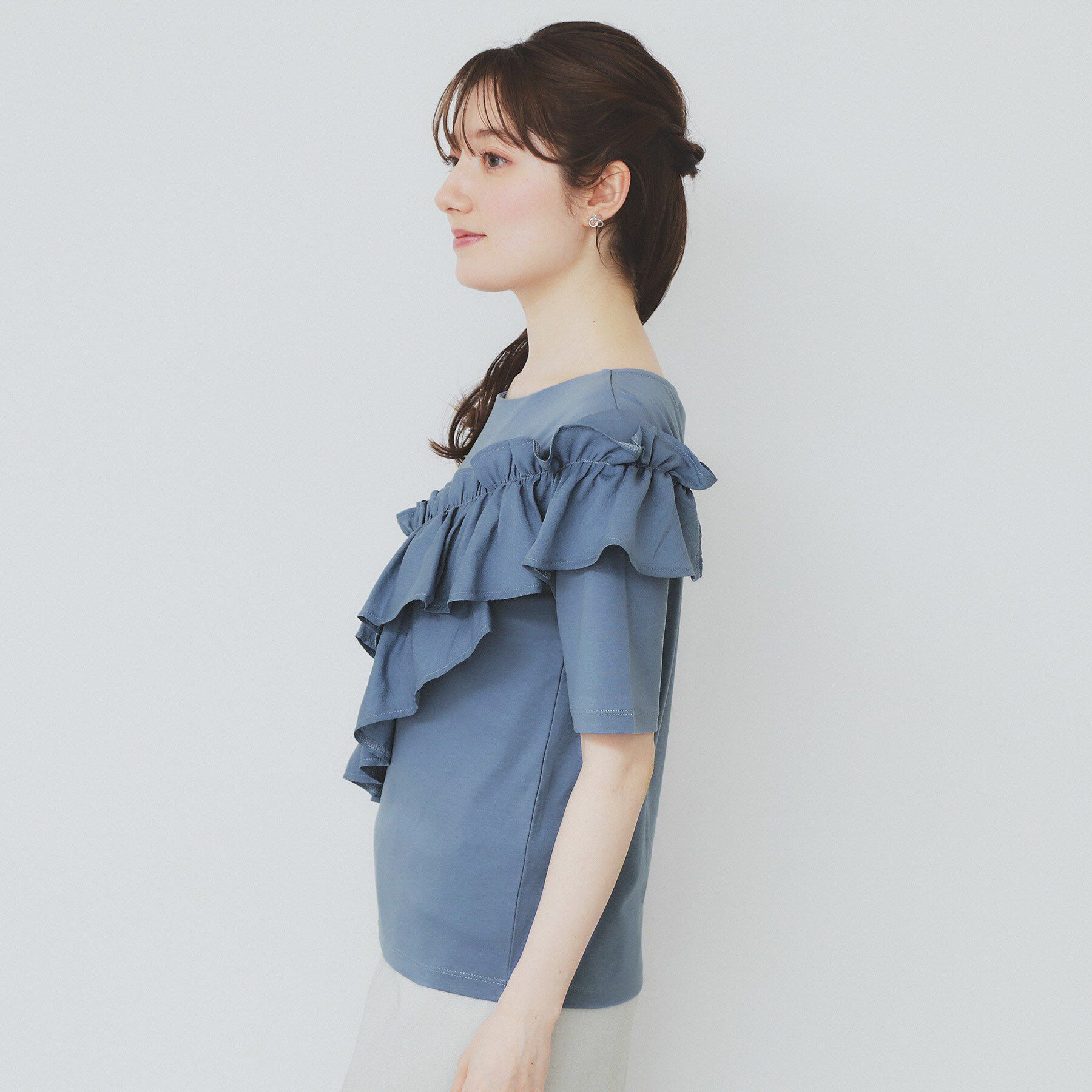 index「アシメフリルトップス【UV/接触冷感/洗濯機洗い可】」|Tシャツ・カットソー|