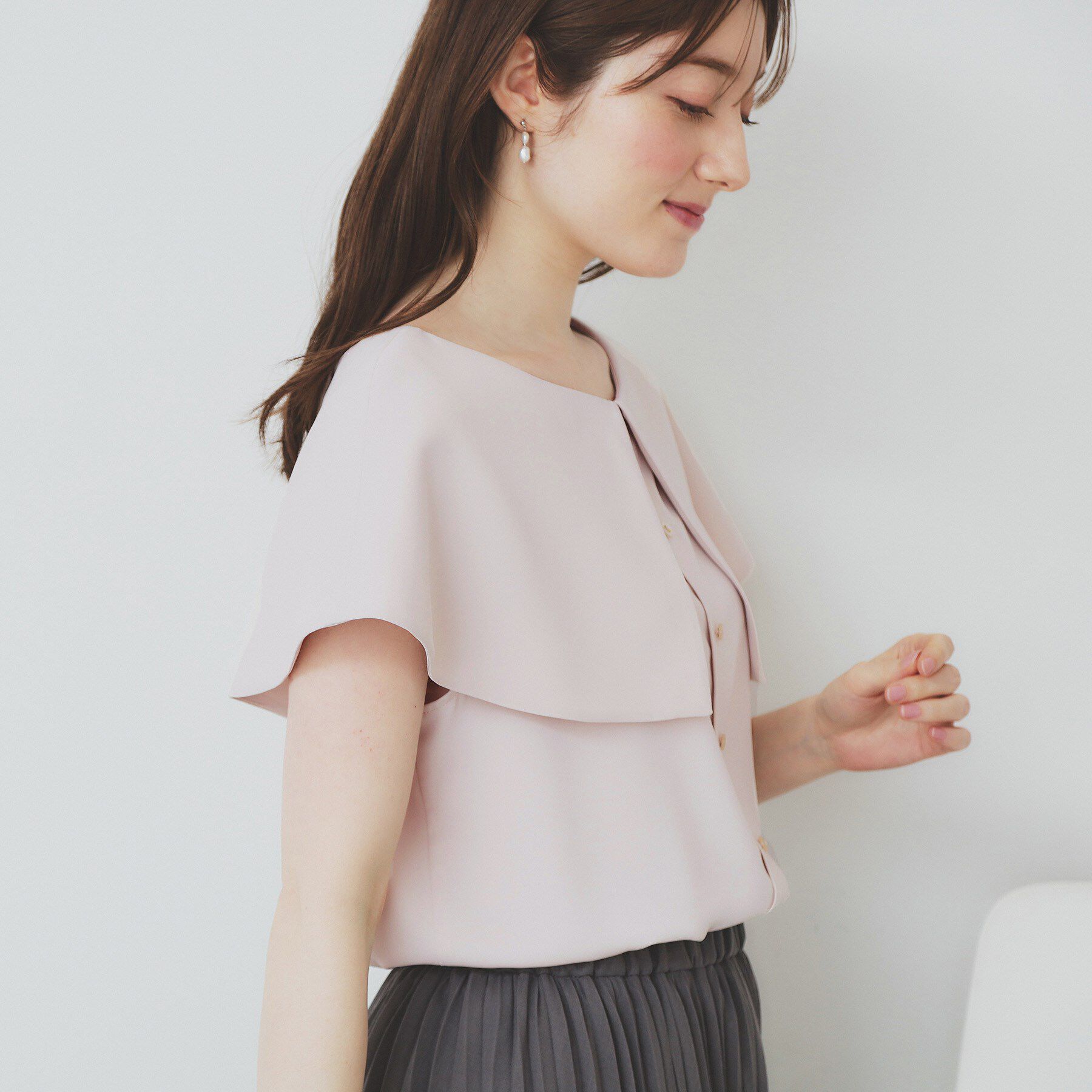 index「前後2wayオフショルカラーブラウス【洗濯機可】」|シャツ・ブラウス|