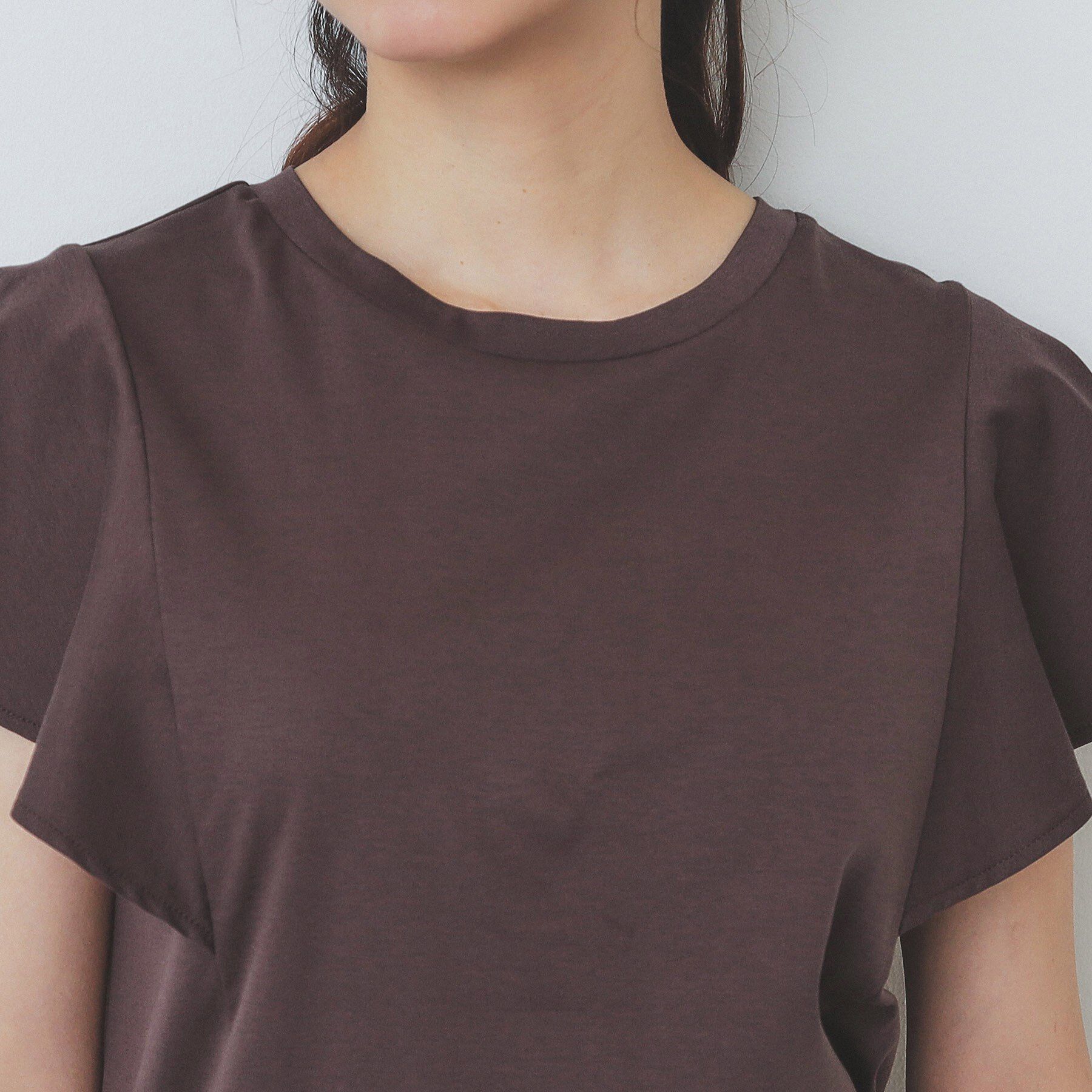 index「《美人百花掲載/XS-3Lサイズ》フレアスリーブバックシャントップス【接触冷感/UVケア/洗濯機洗い」|Tシャツ・カットソー|