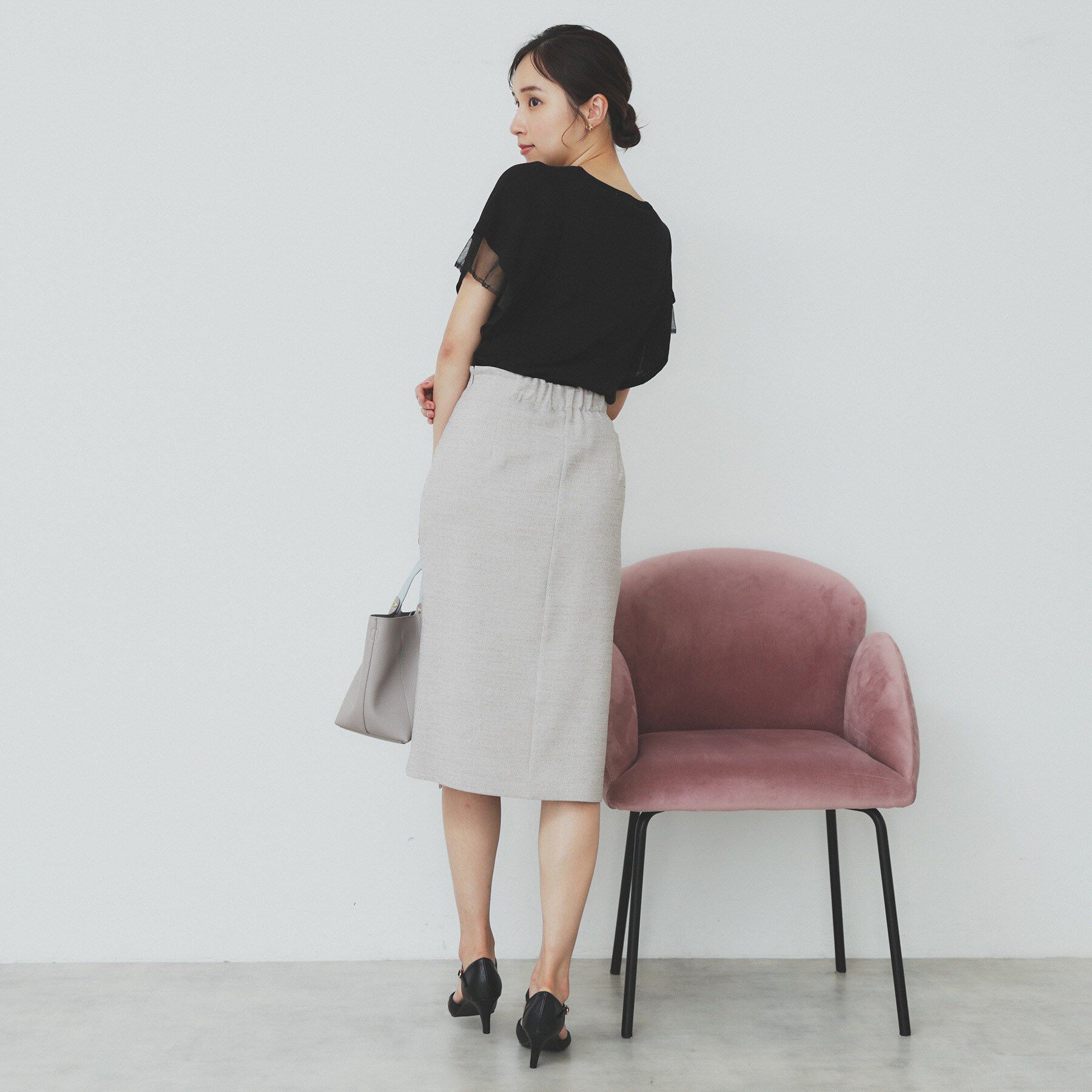 index「ダブルフレアスリーブニット【洗濯機洗い可/抗ピル/UVケア】」|ニット・セーター|