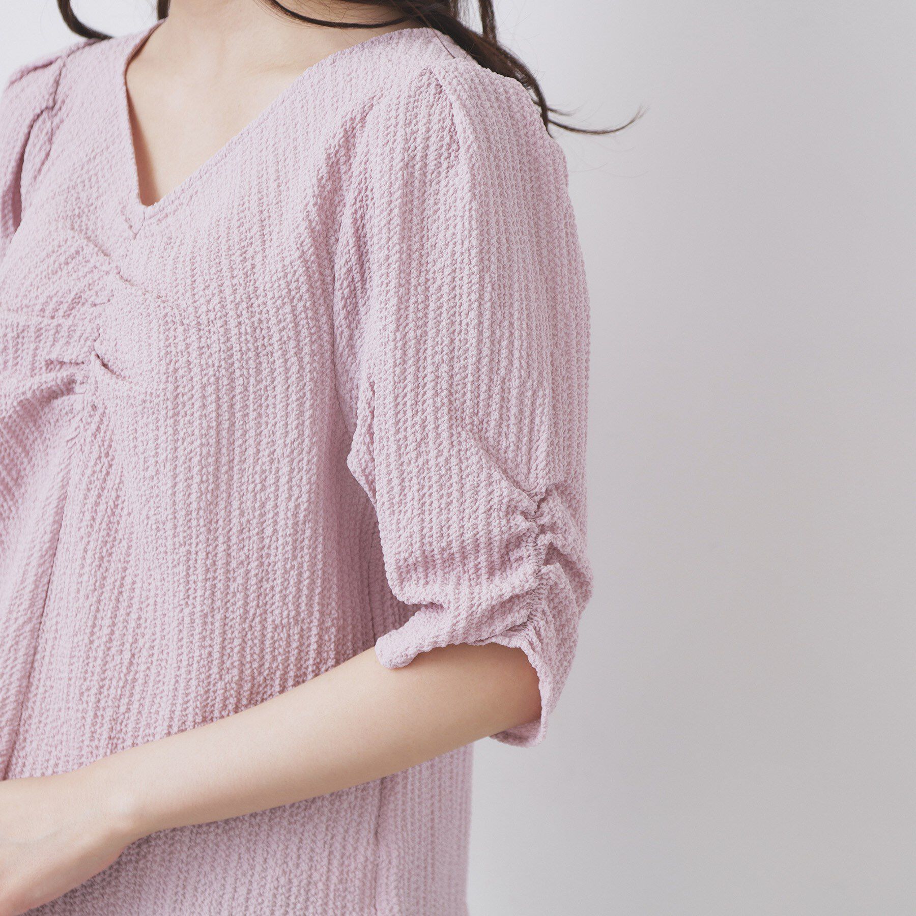 index「フロントギャザージャガードブラウス【洗濯機洗い可】」|シャツ・ブラウス|