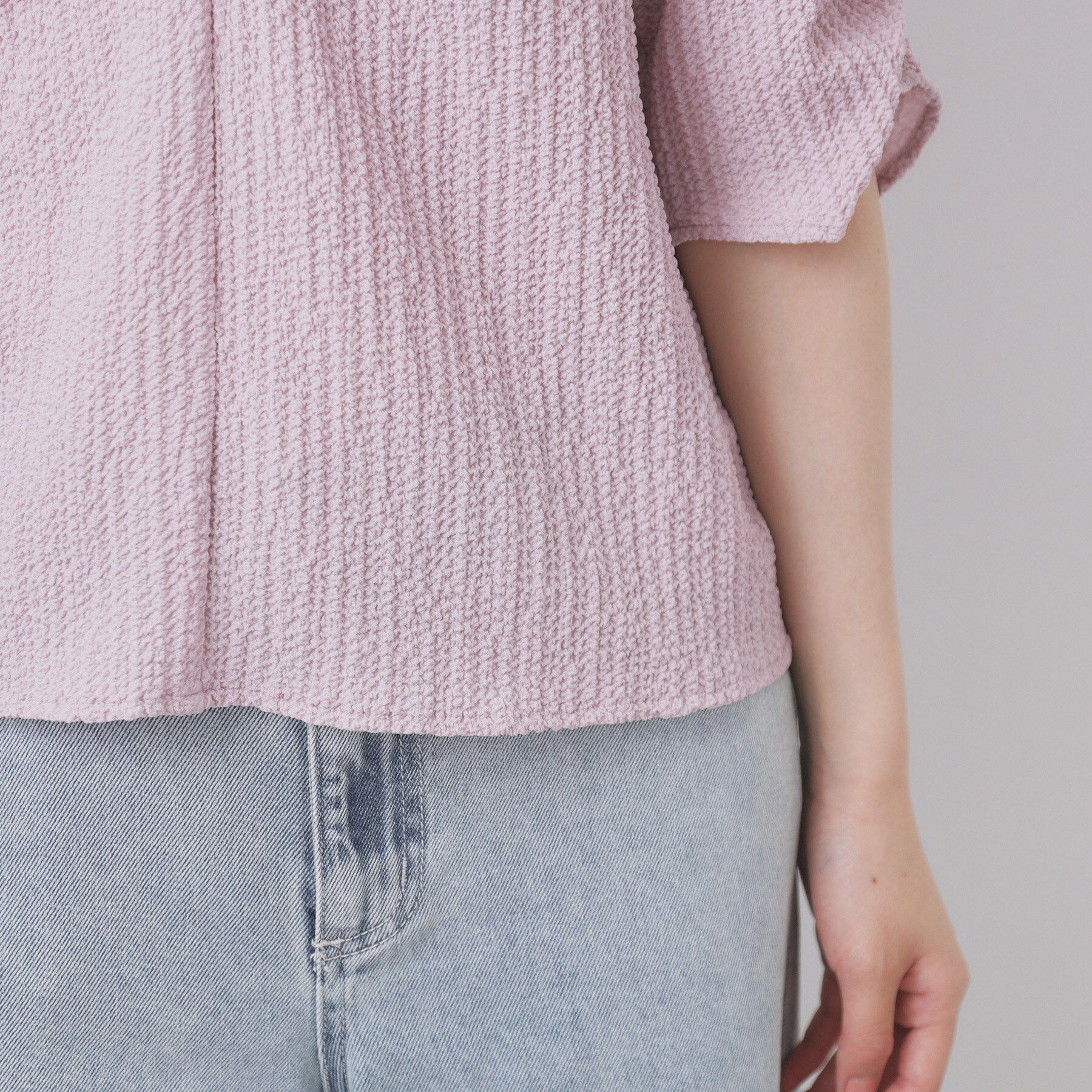 index「フロントギャザージャガードブラウス【洗濯機洗い可】」|シャツ・ブラウス|