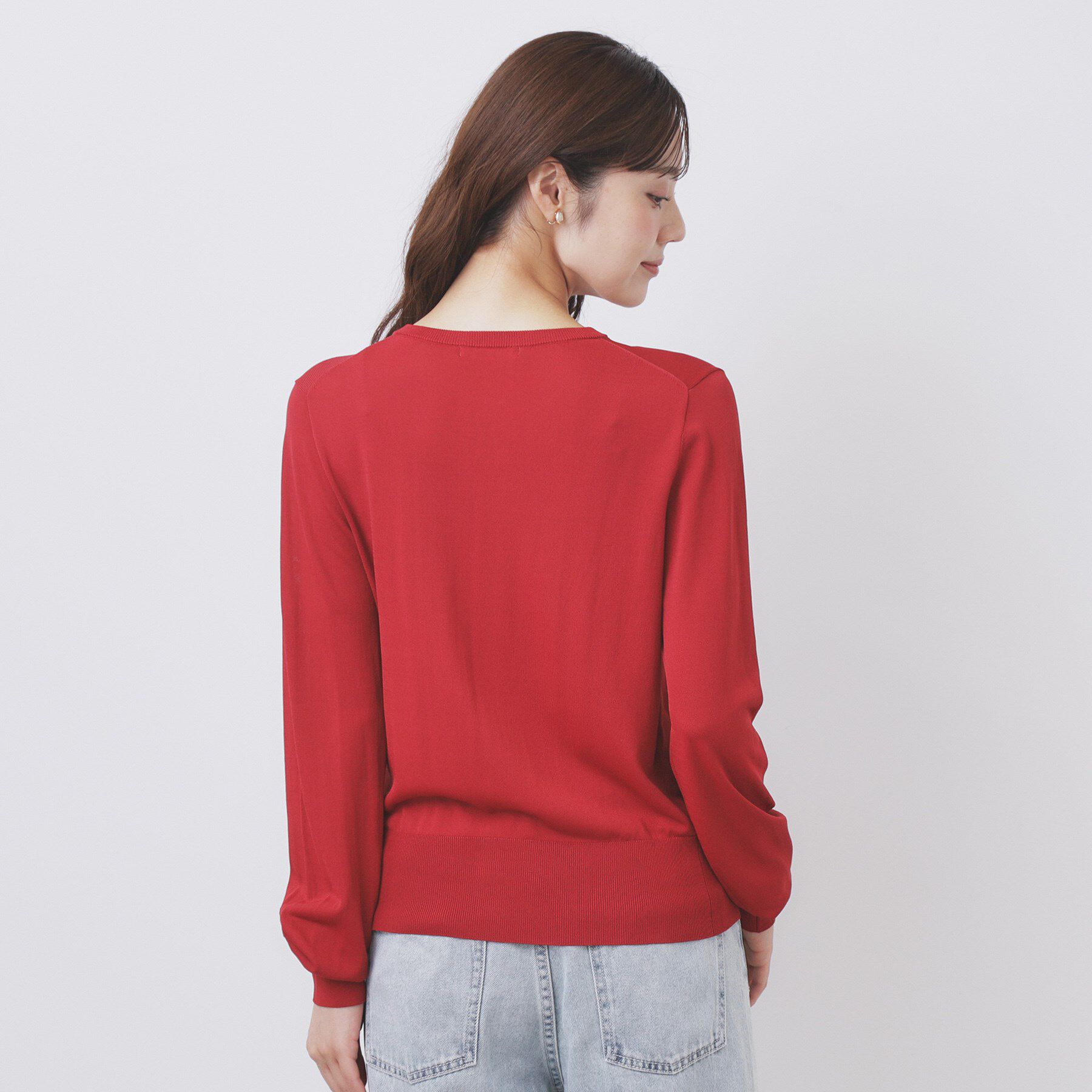 index「《美人百花掲載》ビジュークルーネックカーディガン【洗濯機洗い可/UVケア/接触冷感/抗ピル】」|カーディガン|