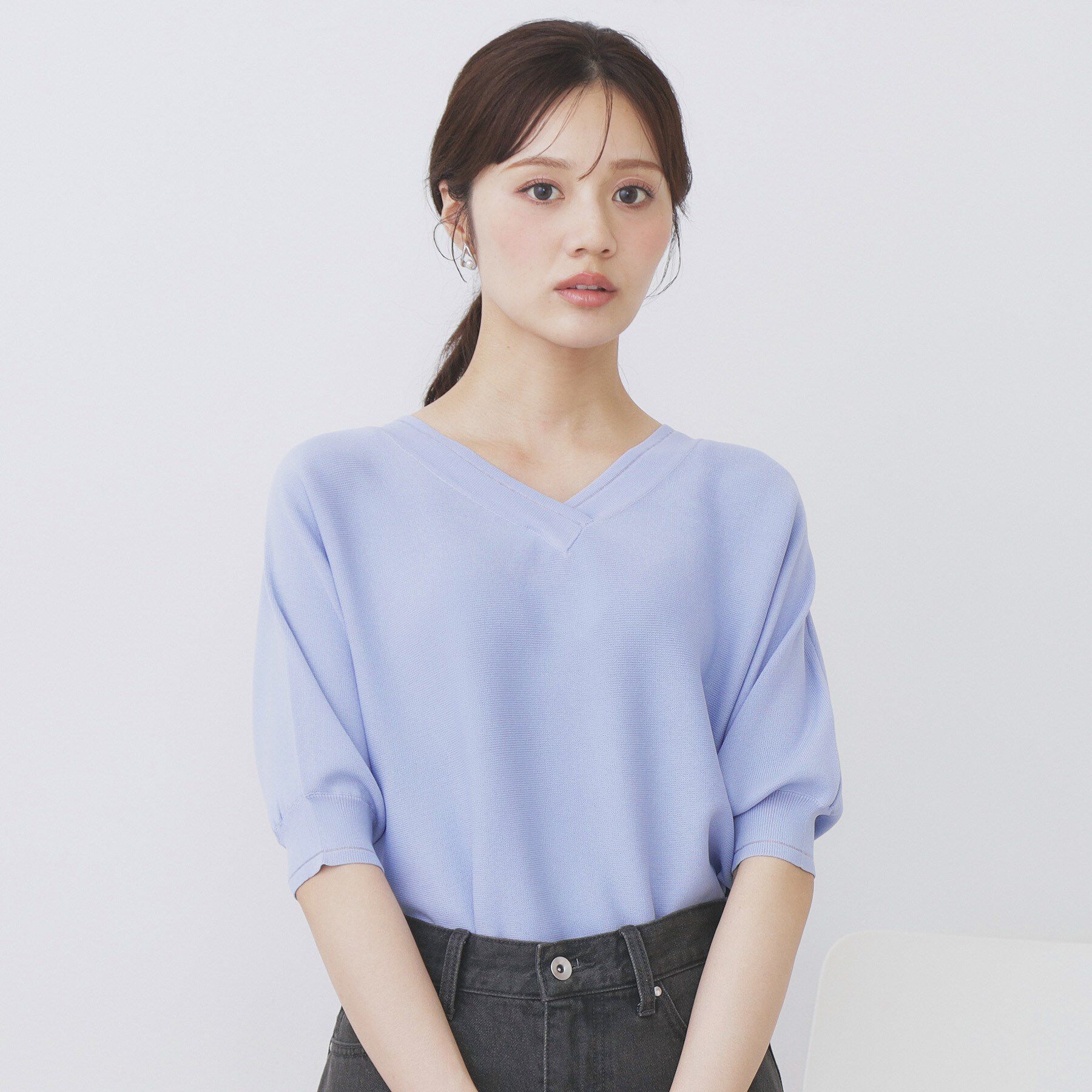 index「《5色展開》前後2WAY ドルマンスリーブニット【UVケア/抗ピル/洗濯機洗い可】」|ニット・セーター|