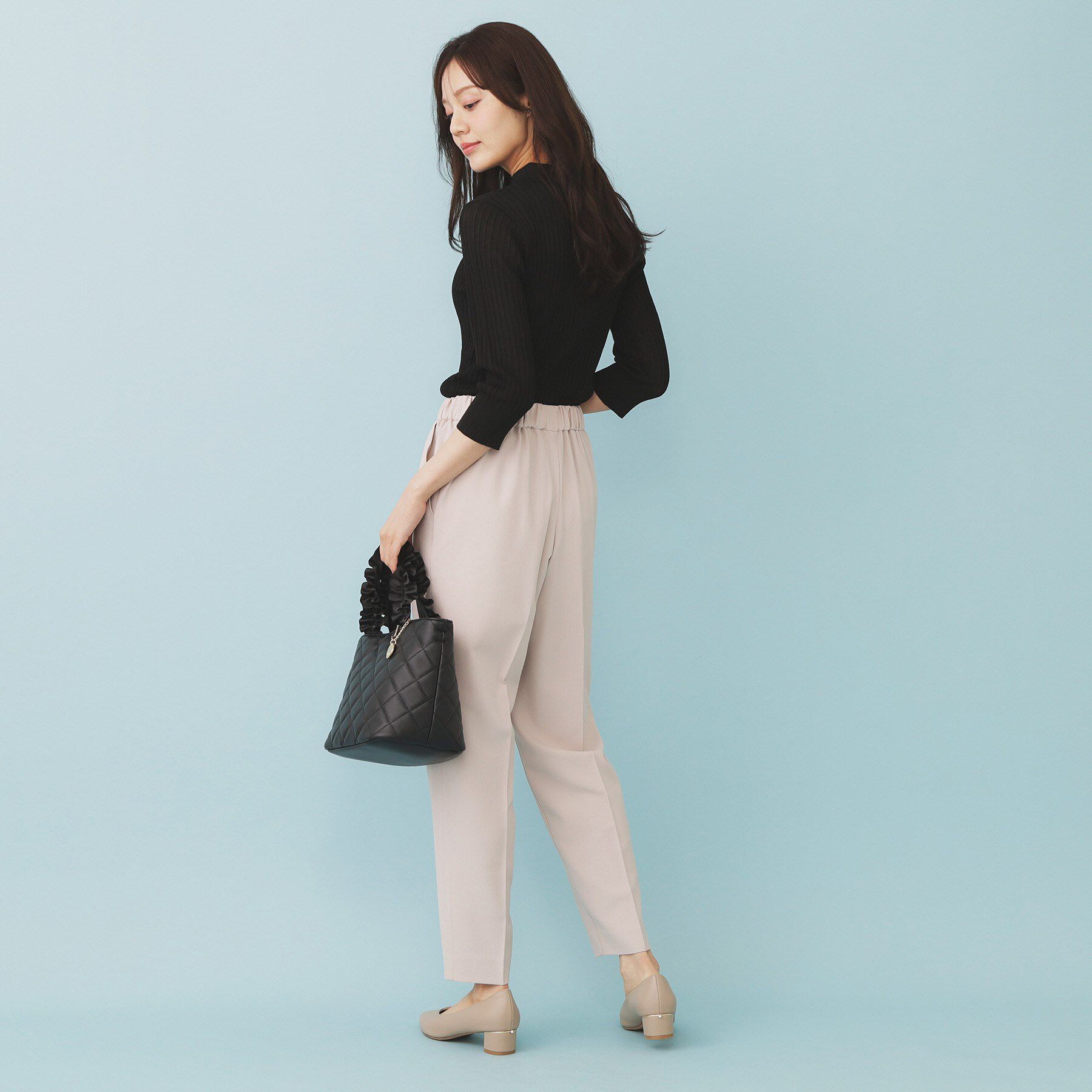 index「シアーリブ衿付きニット【洗濯機洗い可/抗ピル】」|ニット・セーター|