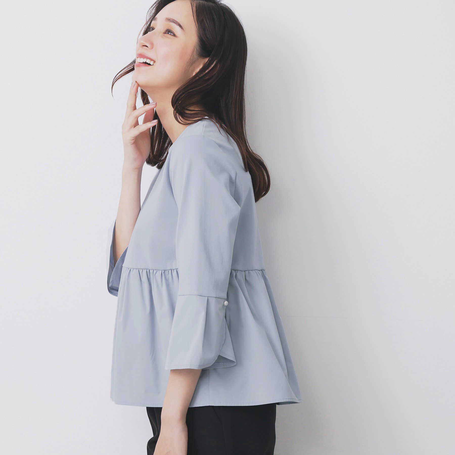 index「ドッキングペプラムトップス【洗濯機洗い可】」|Tシャツ・カットソー|