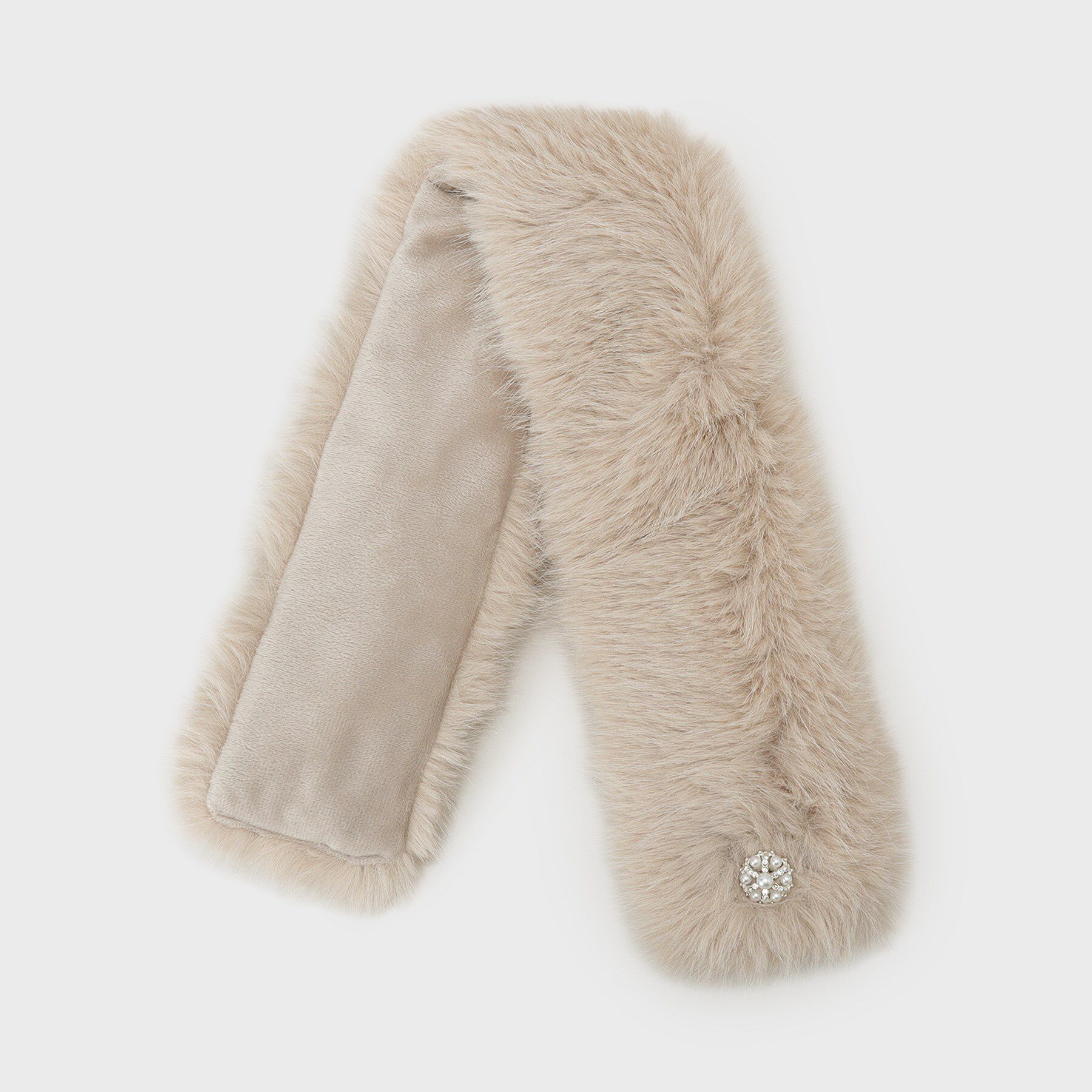 index「ビジュー付きフェイクファーティペット」|ストール|