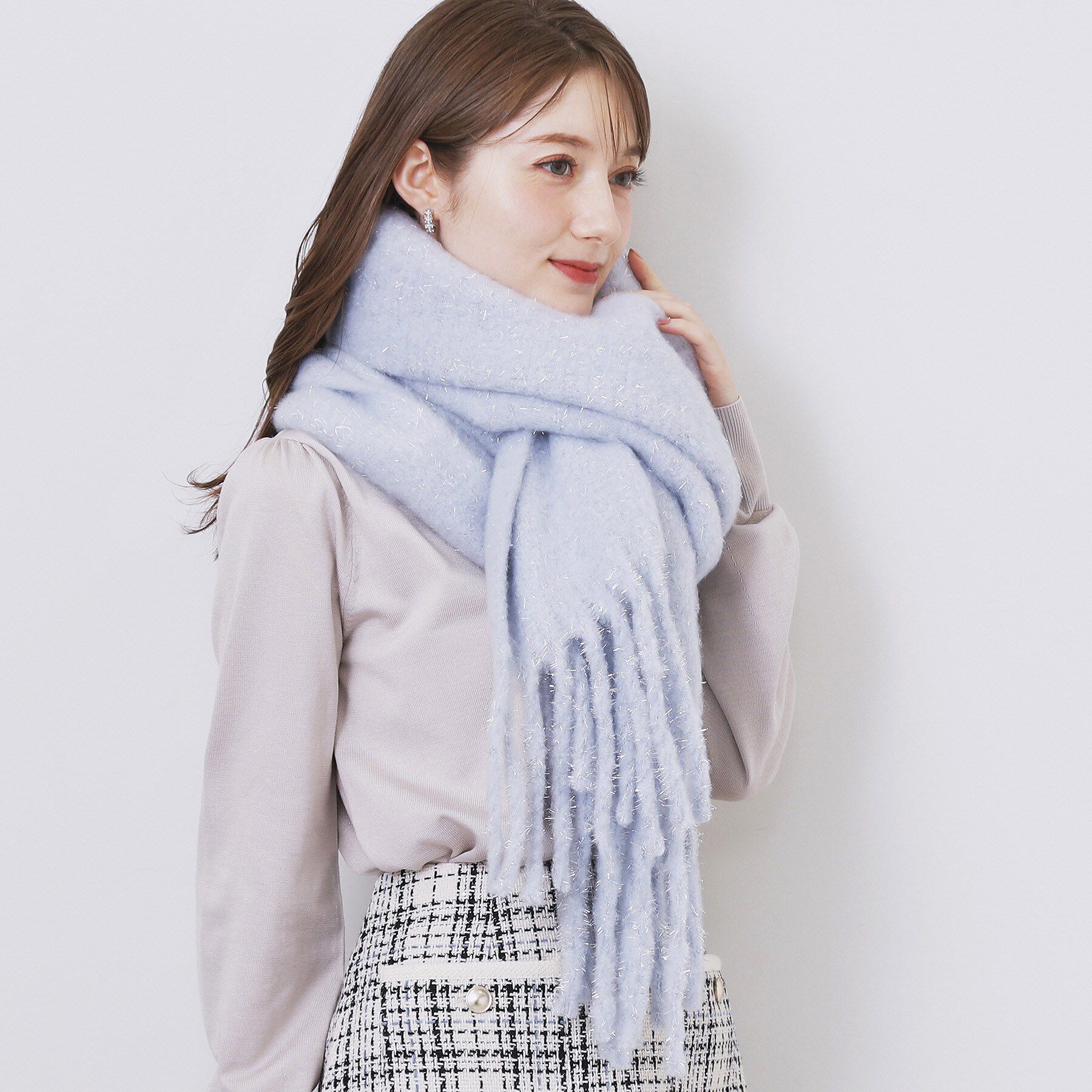 index「大判ラメストール【洗える】」|ストール|