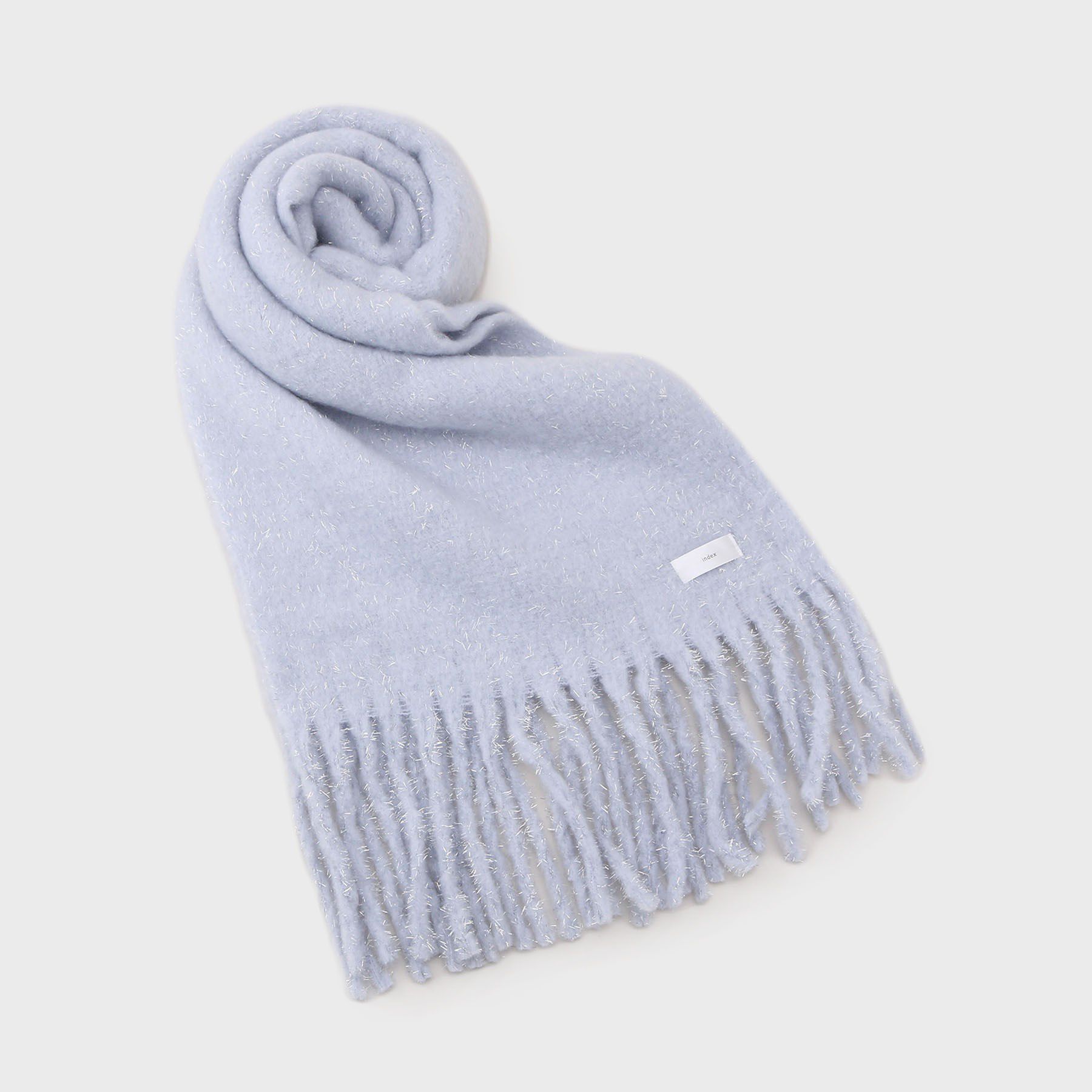 index「大判ラメストール【洗える】」|ストール|ブルー(091)