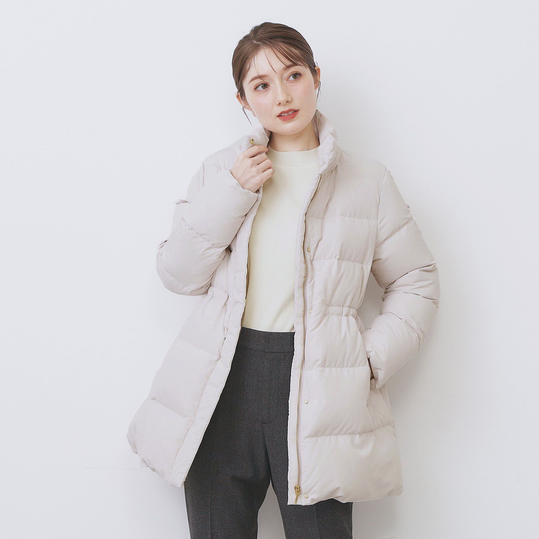 index「KAWADAダウンドロストミドルコート【撥水/洗濯機OK/2WAY/静電気防止裏地】《XS～3L》」|ダウン|