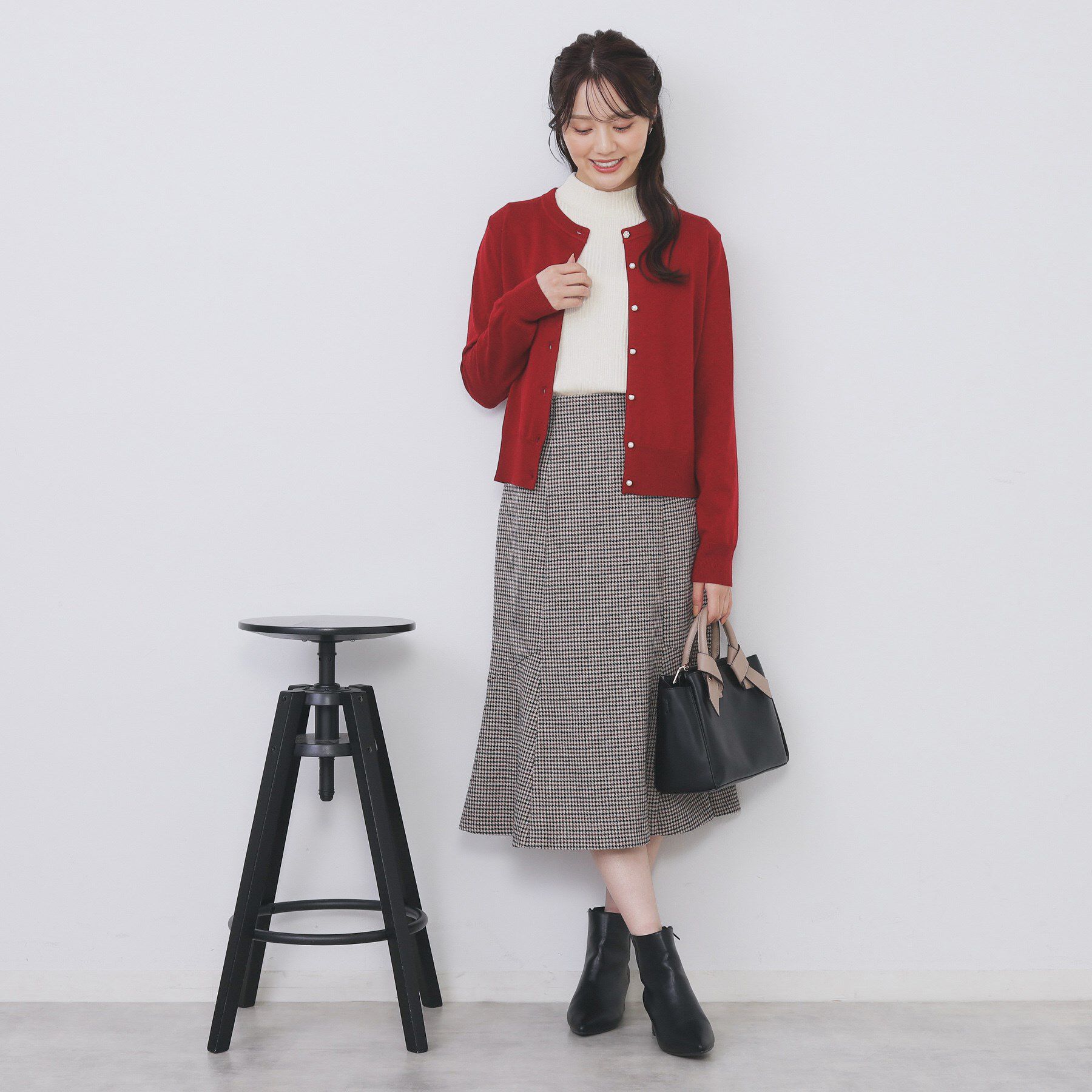 index「ランダムリブハイネックトップス【洗濯機OK/吸湿発熱】」|Tシャツ・カットソー|