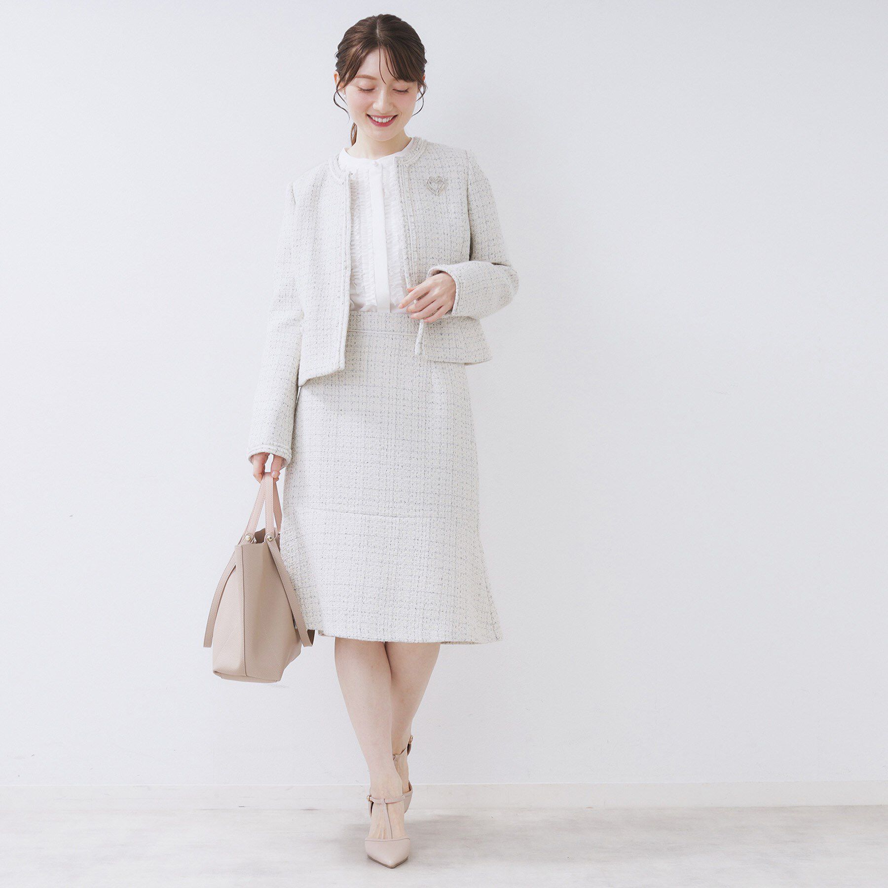 index「≪通勤・セレモニー/セットアップ対応≫フレアツイードスカート【洗濯機OK】」|スカート|