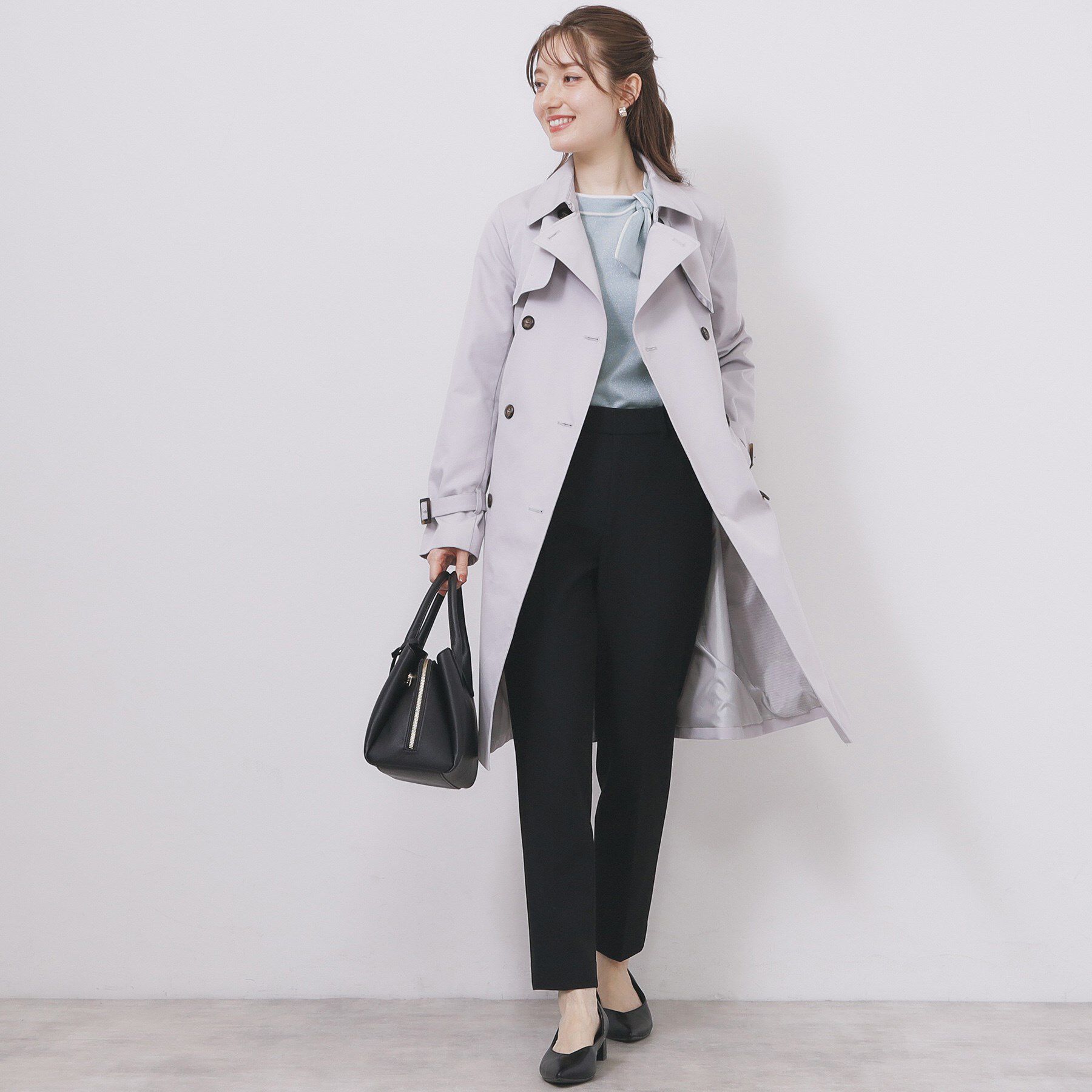 index「サイドリボンバイカラーニット【洗濯機OK】」|ニット・セーター|