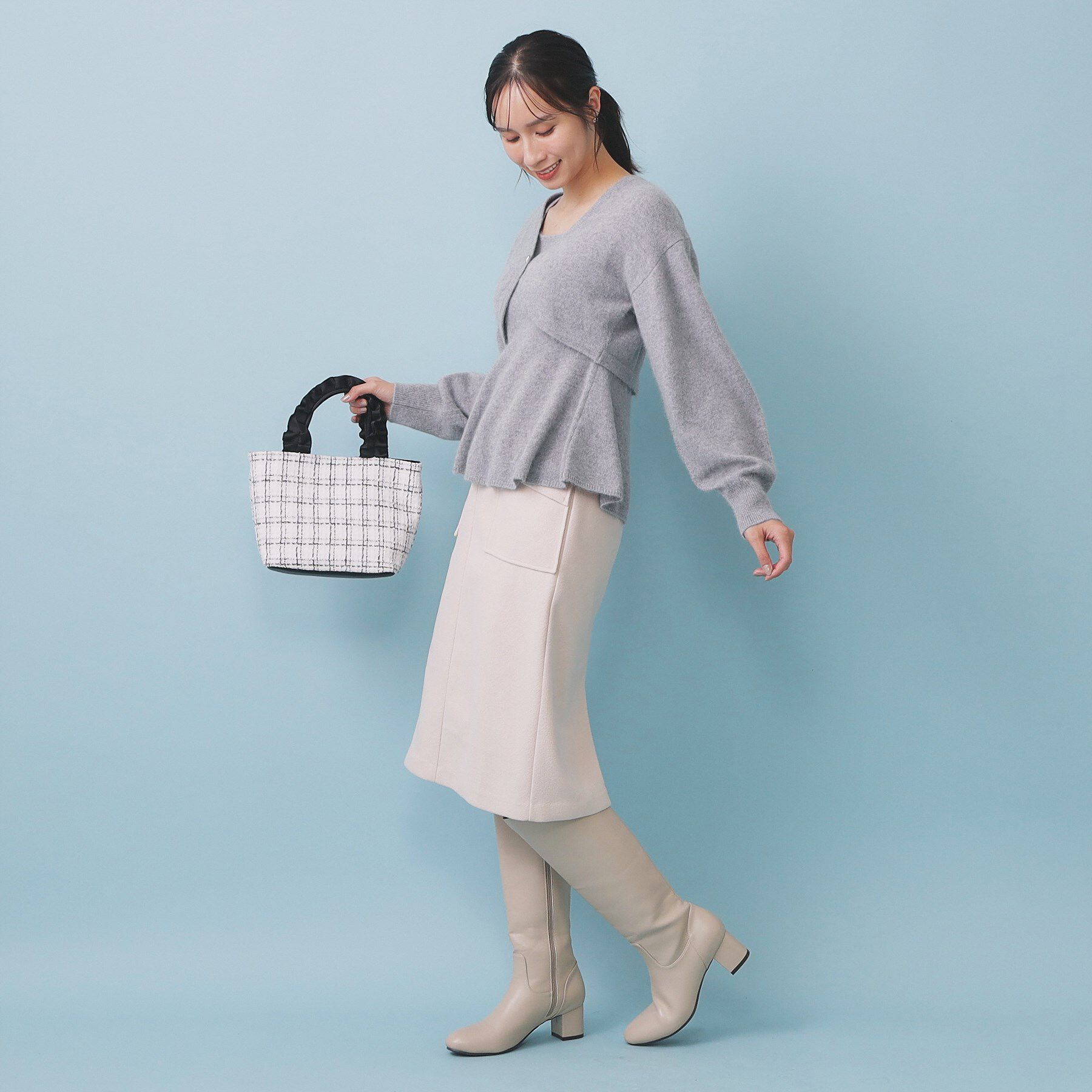 index「ハート釦ニットボレロ/アンサンブル対応【洗える】」|カーディガン|